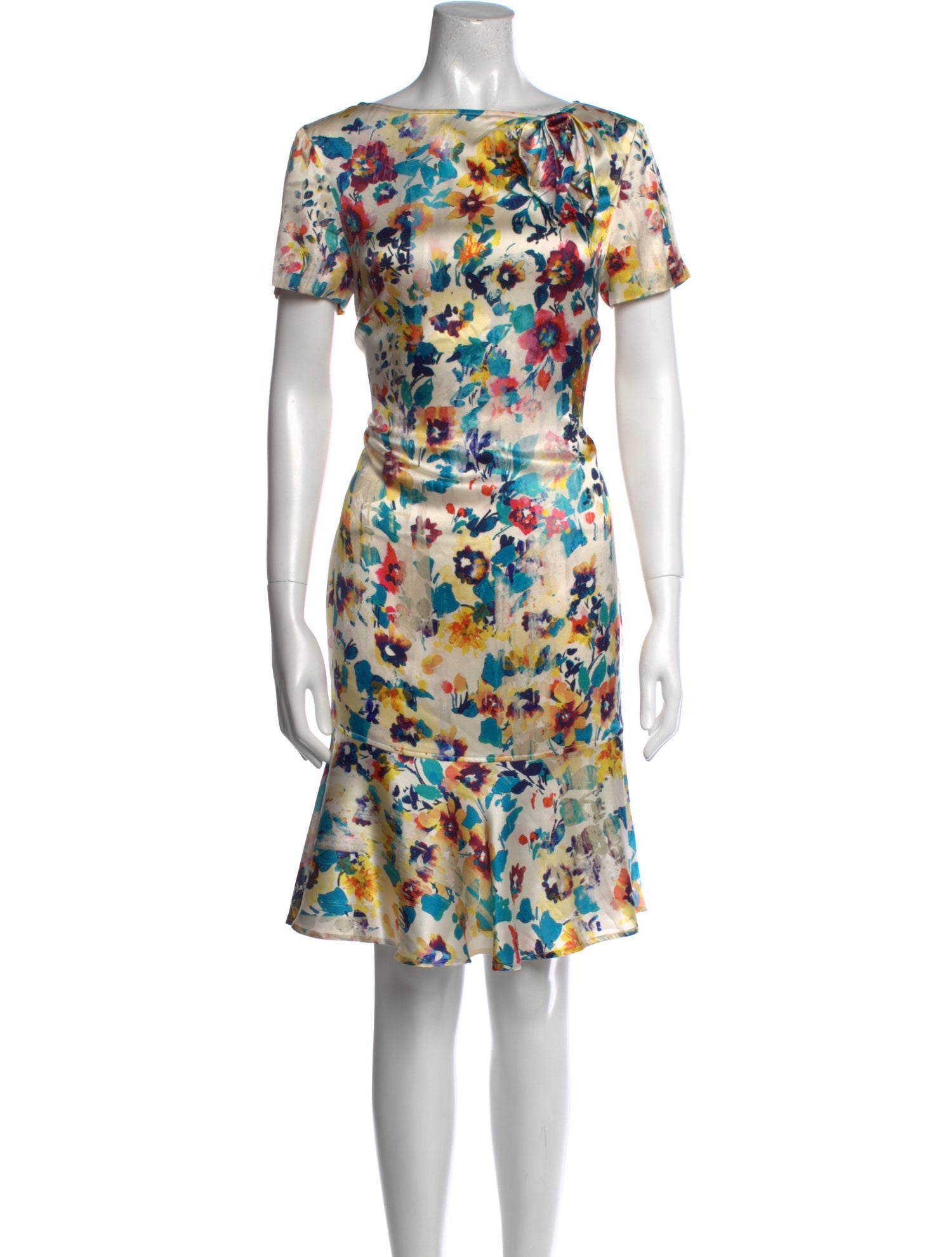 St. John Silk Knee-Length Dress