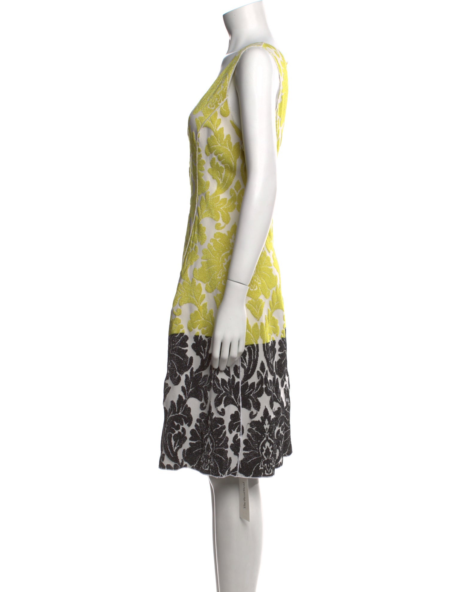 St. John Floral Print Knee-Length Dress