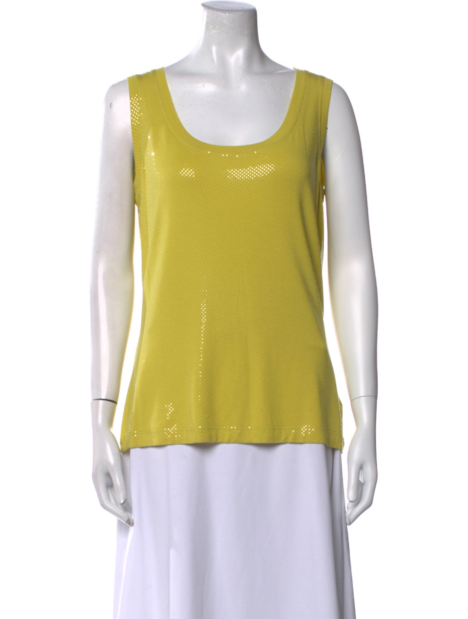 St. John Scoop Neck Sleeveless Top