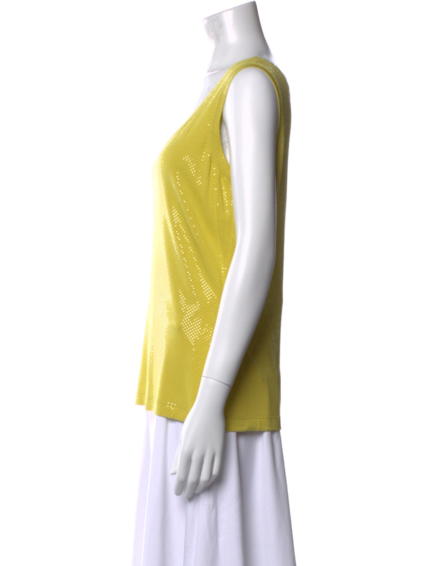 St. John Scoop Neck Sleeveless Top