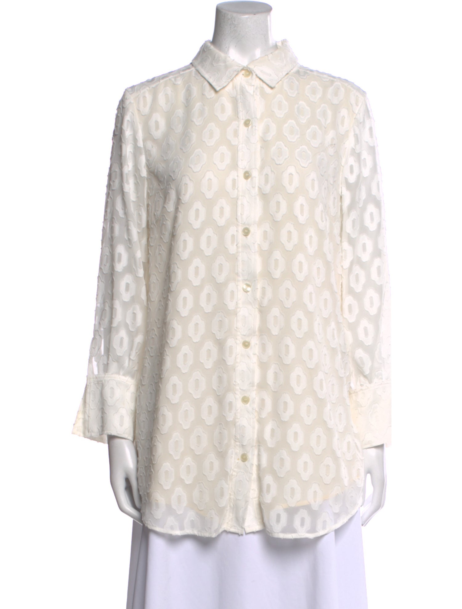 St. John Printed Three-Quarter Sleeve Tunic