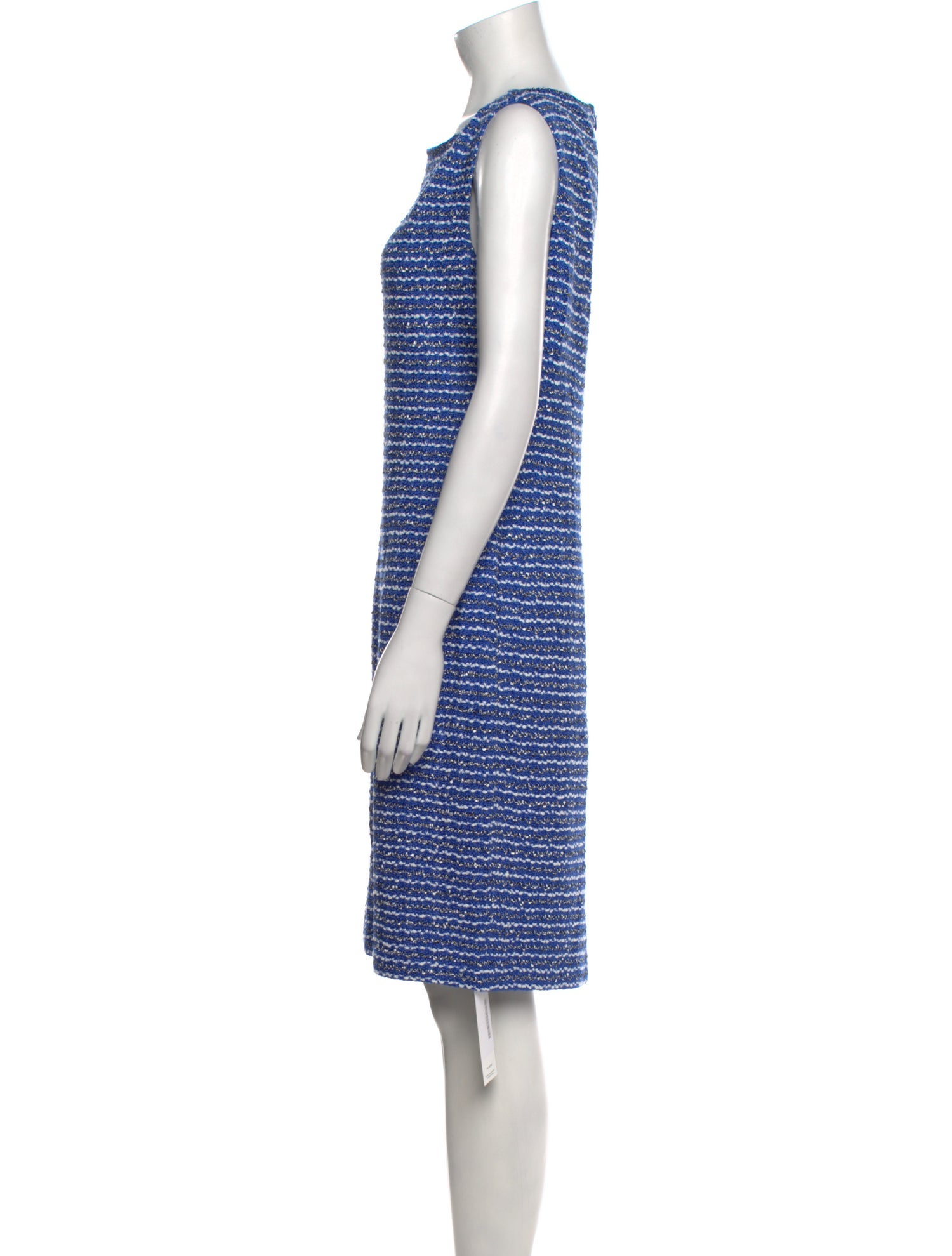 St. John Striped Knee-Length Dress