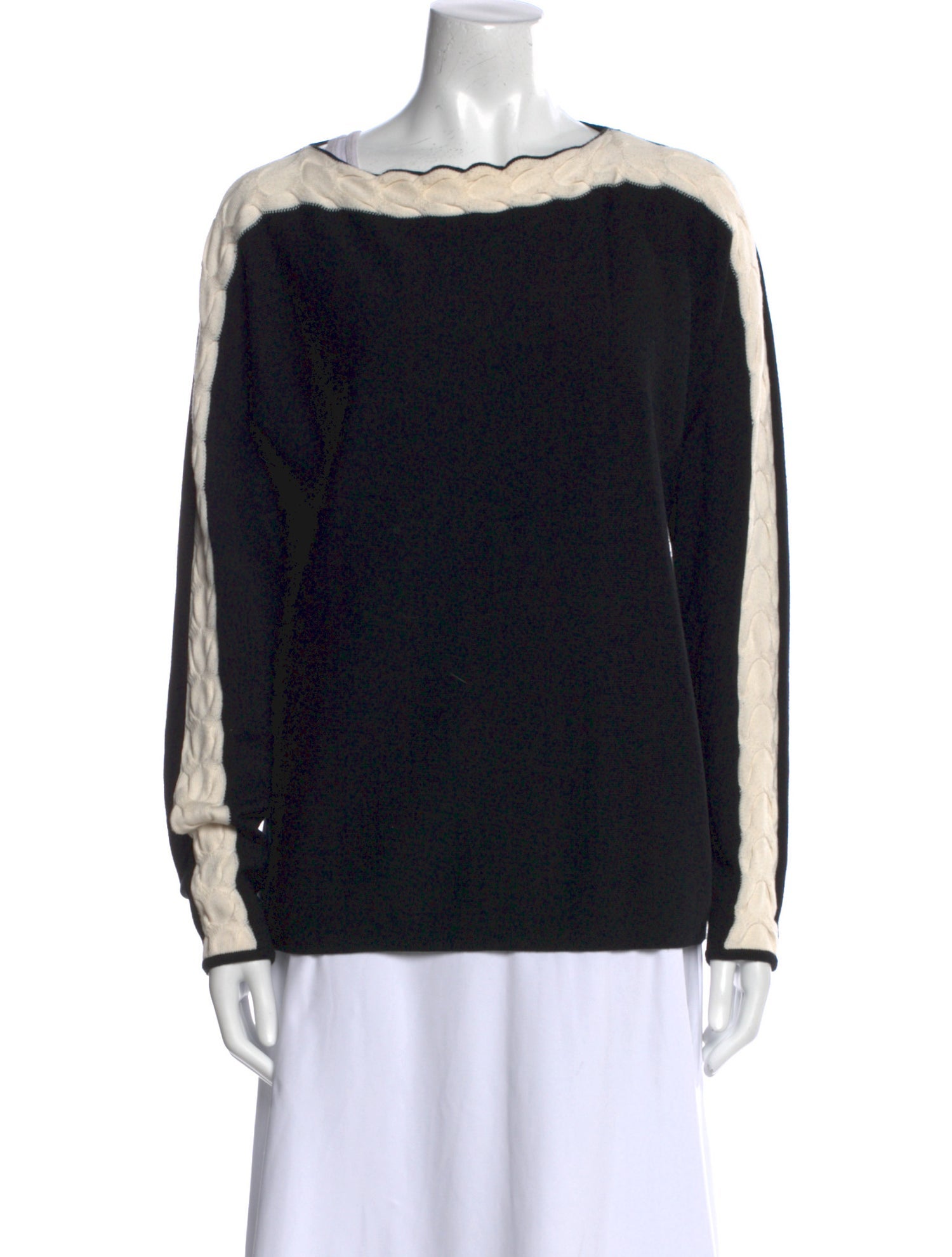 St. John Printed Bateau Neckline Sweater