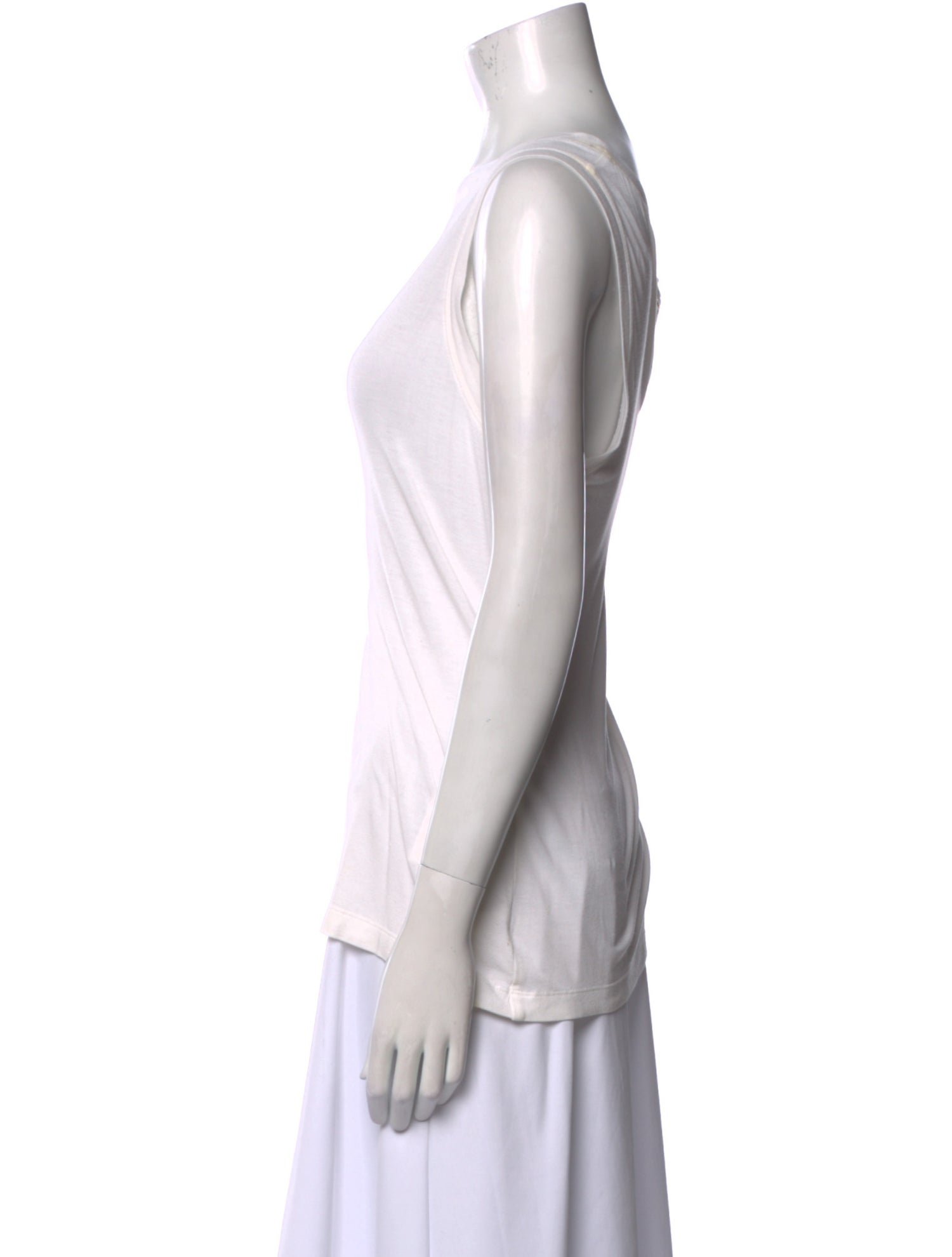 St. John Scoop Neck Sleeveless Top