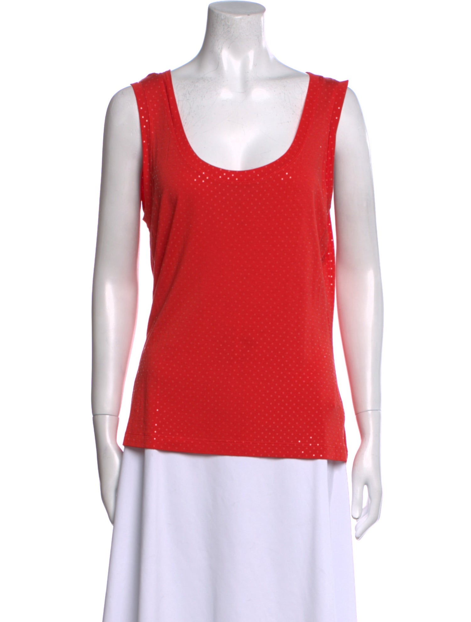 St. John Scoop Neck Sleeveless Top