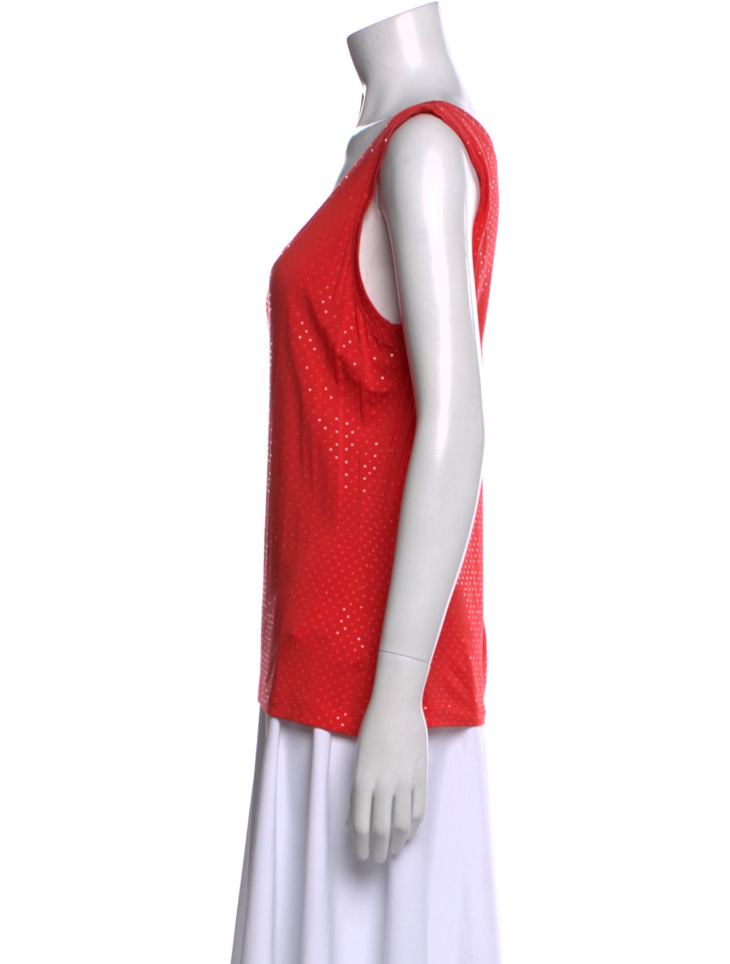 St. John Scoop Neck Sleeveless Top