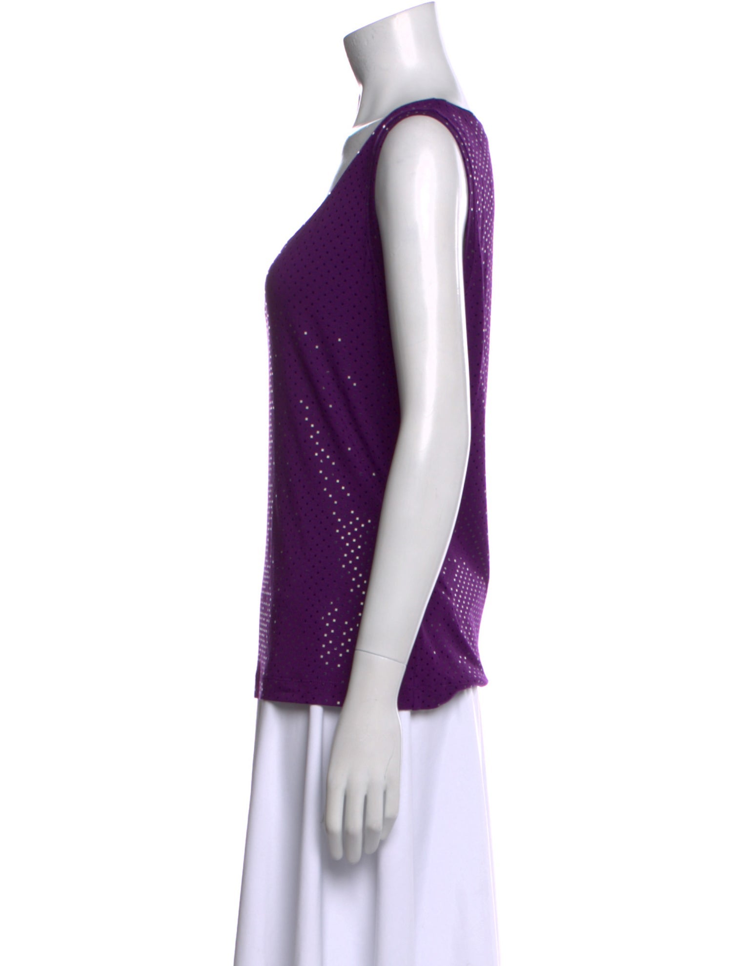 St. John Scoop Neck Sleeveless Top