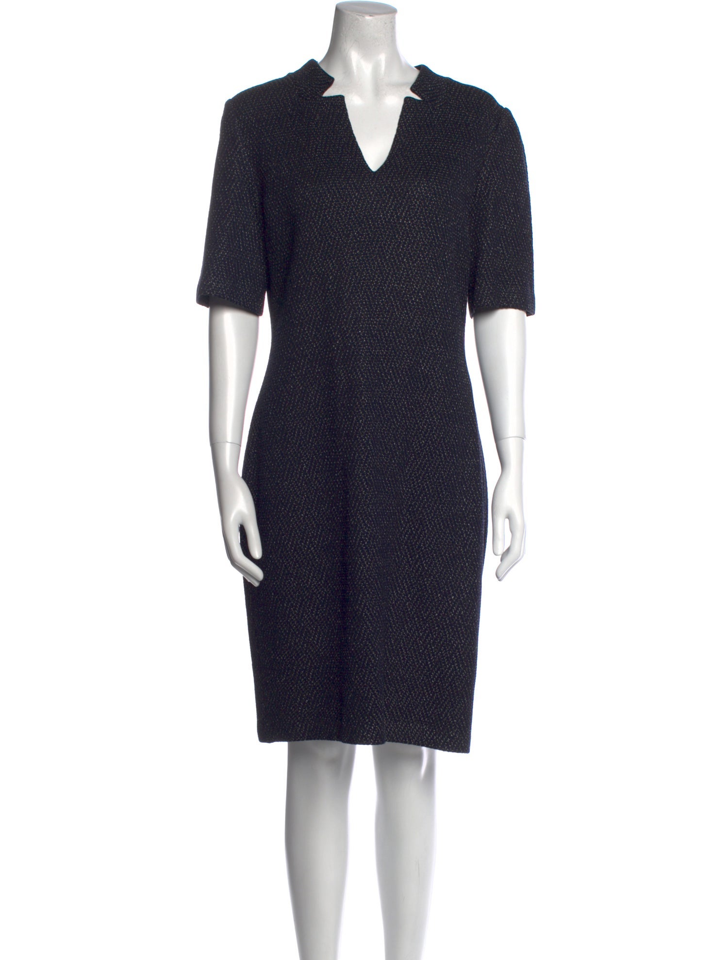 St. John V-Neck Knee-Length Dress