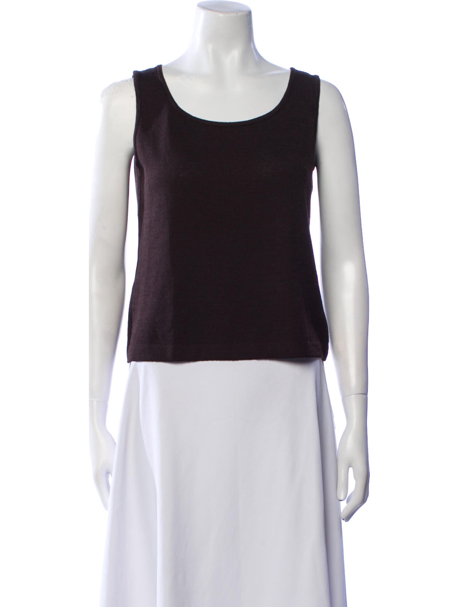 St. John Wool Scoop Neck Top