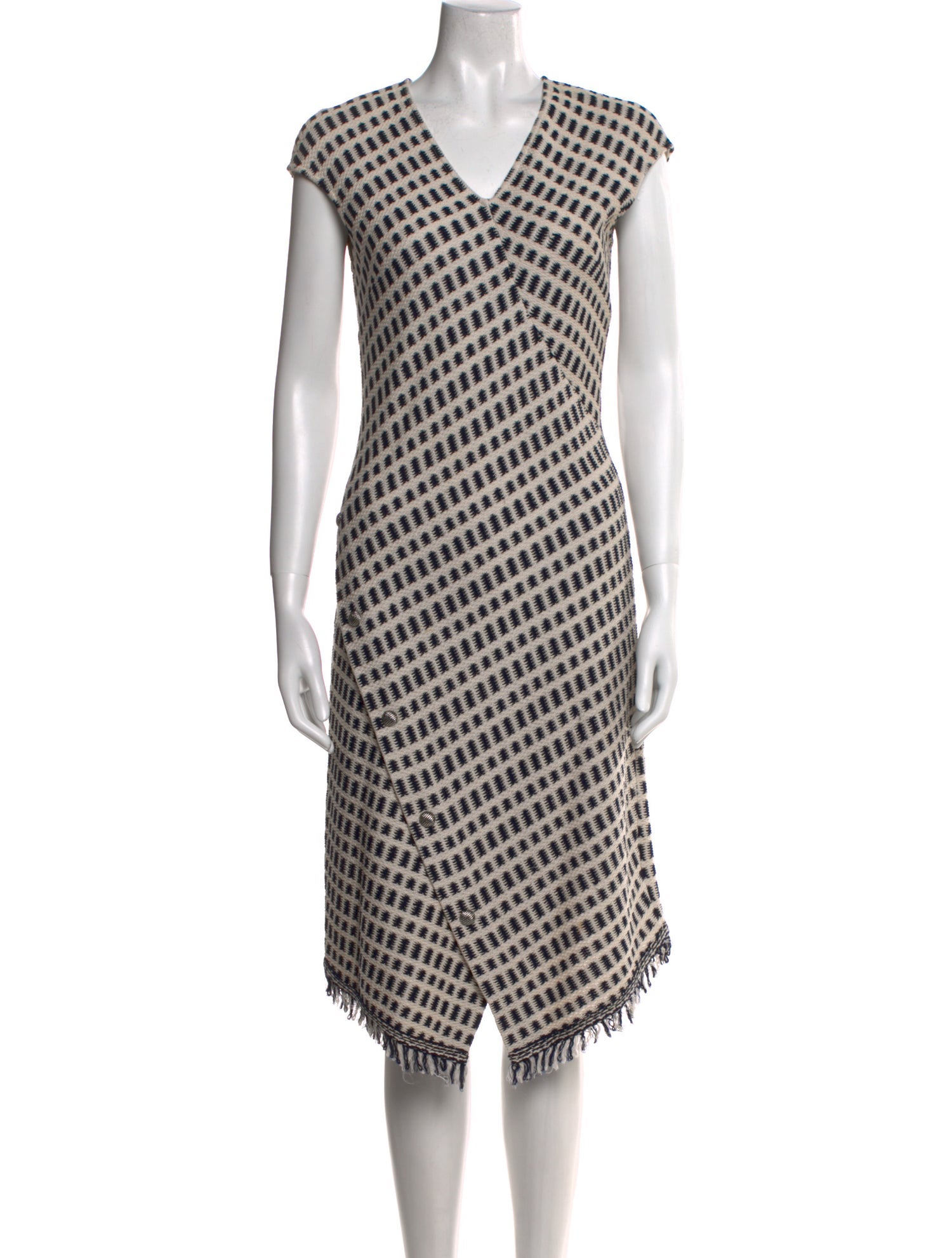 St. John Printed Midi Length Dress