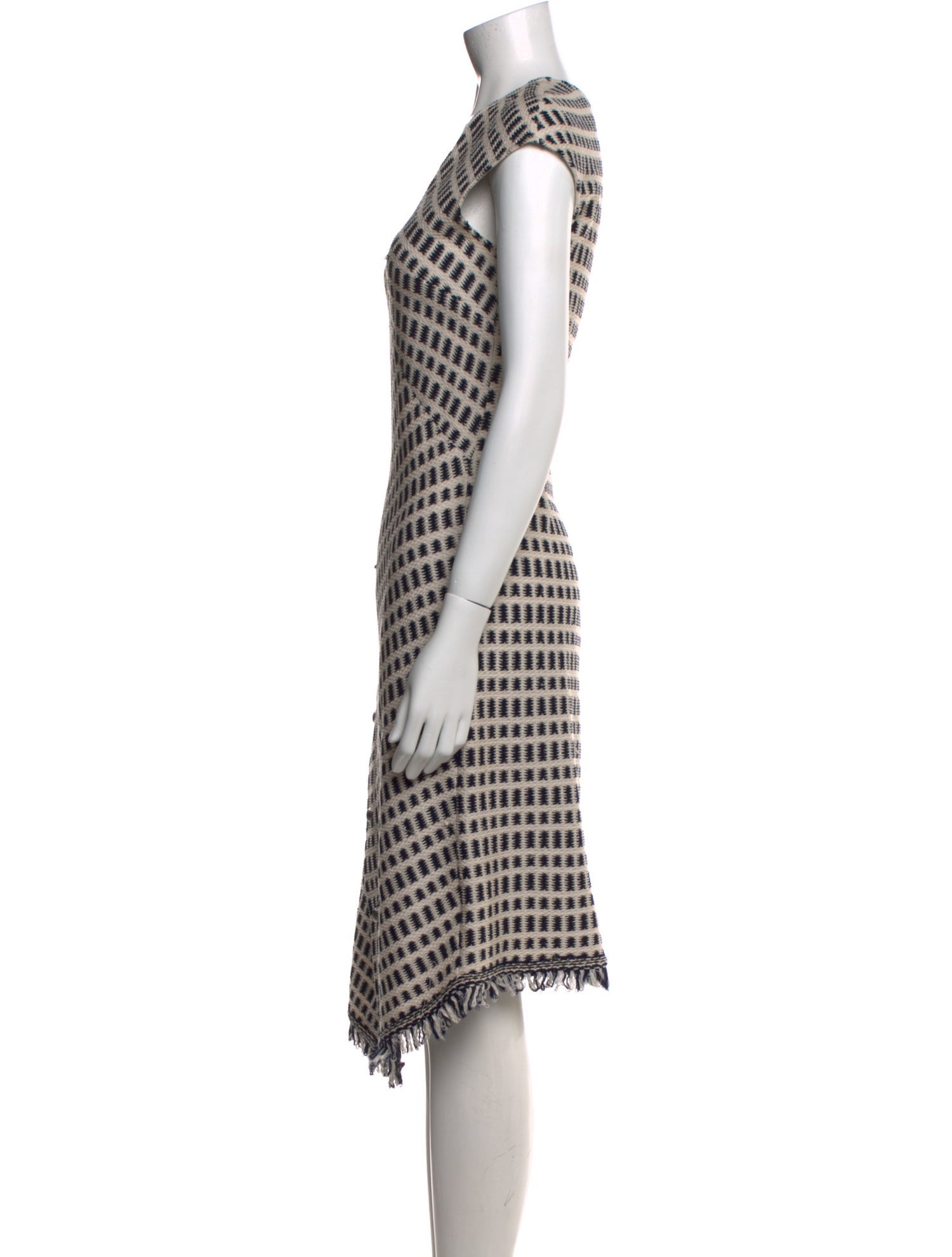 St. John Printed Midi Length Dress