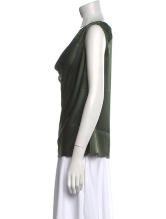 St. John Cowl Neck Sleeveless Blouse