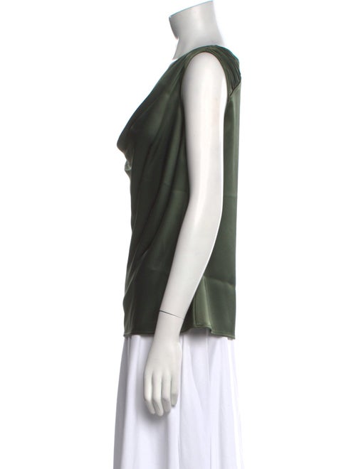 St. John Cowl Neck Sleeveless Blouse
