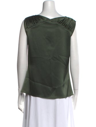 St. John Cowl Neck Sleeveless Blouse