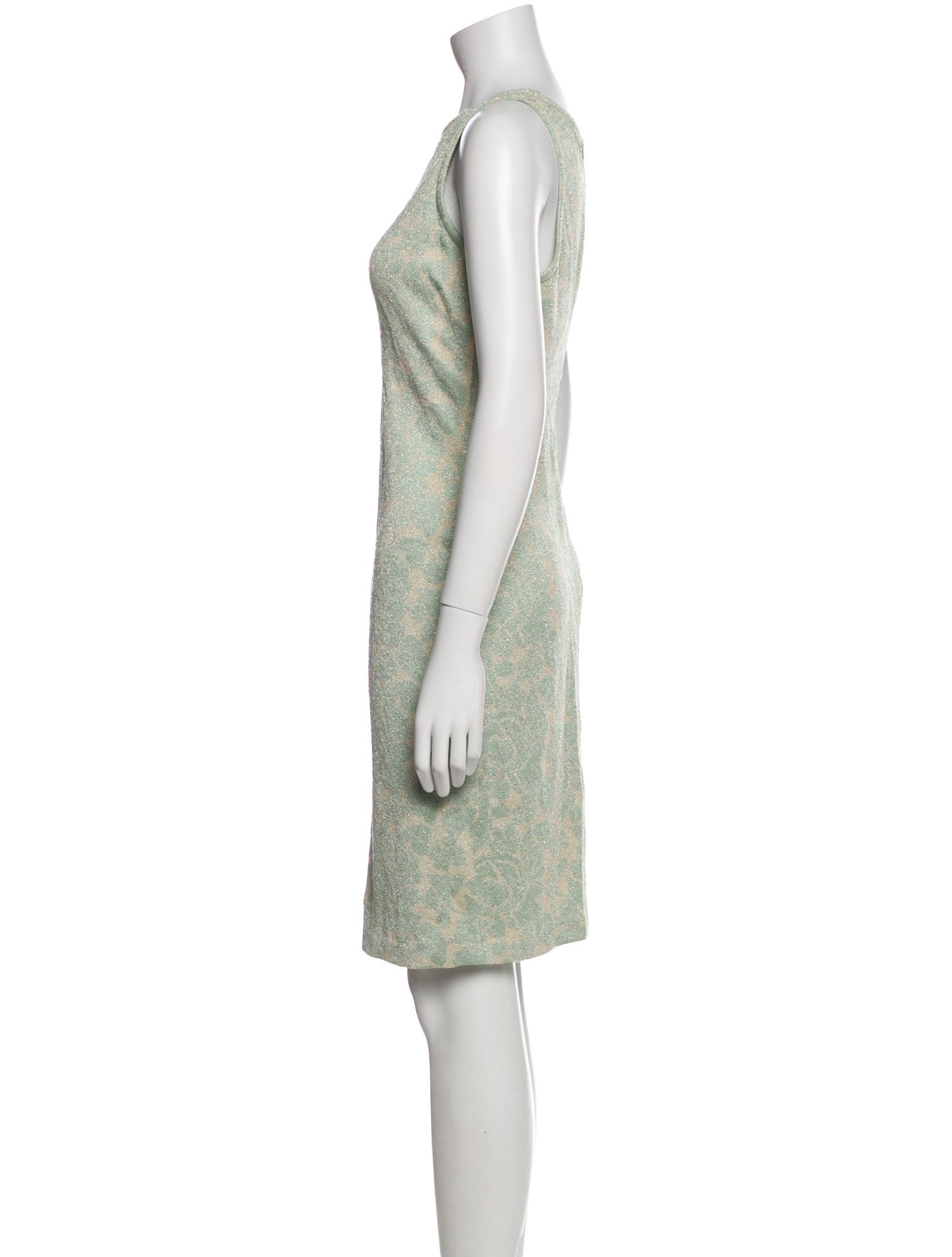 St. John Bateau Neckline Knee-Length Dress