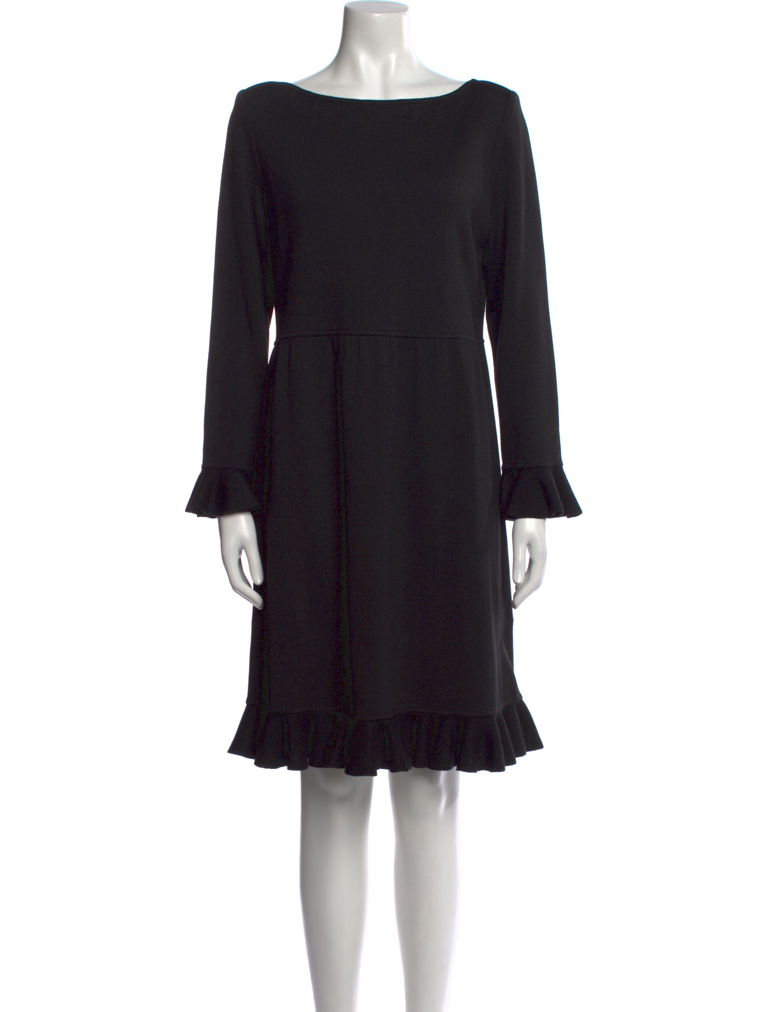 St. John Bateau Neckline Knee-Length Dress
