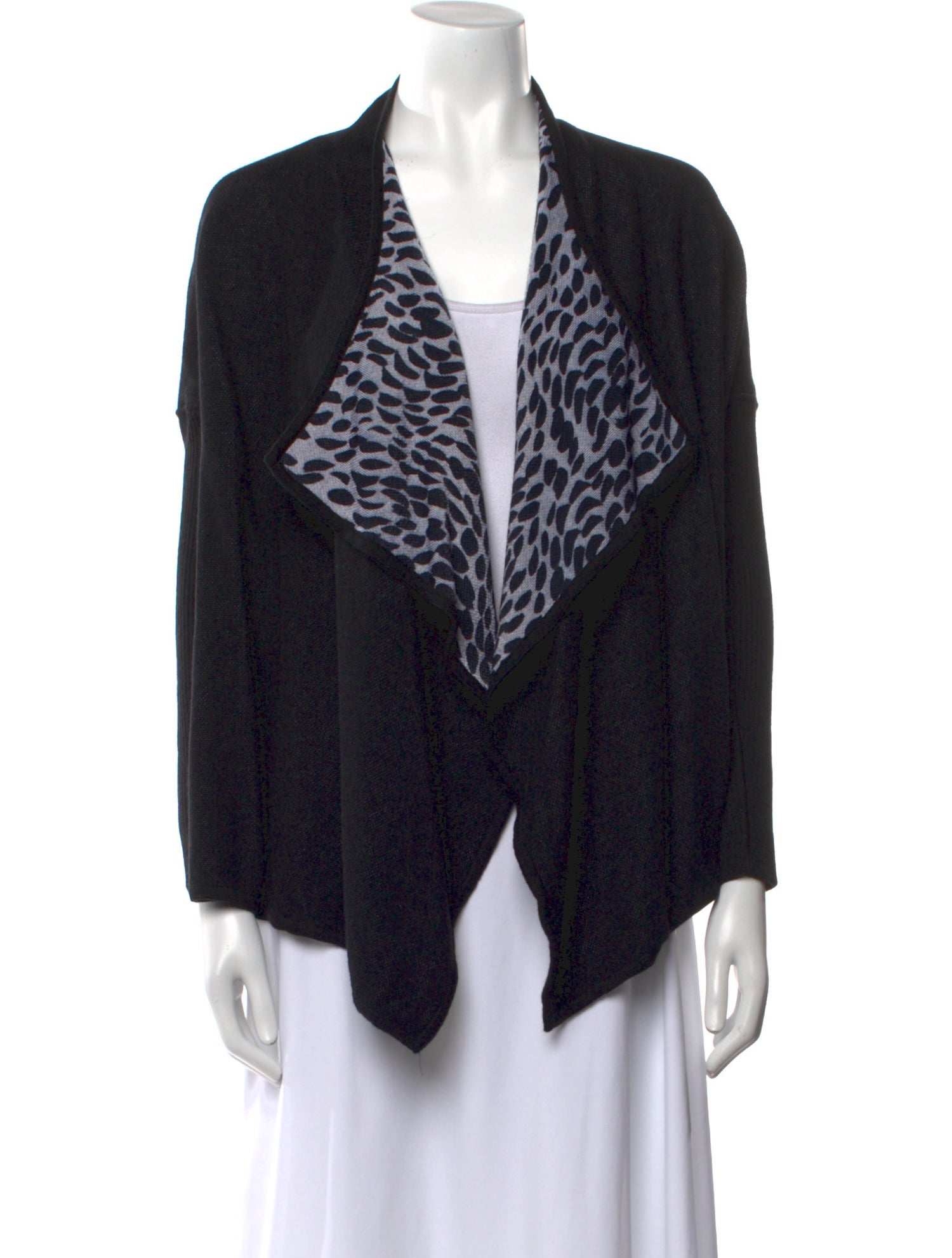 St. John Printed V-Neck Sweater