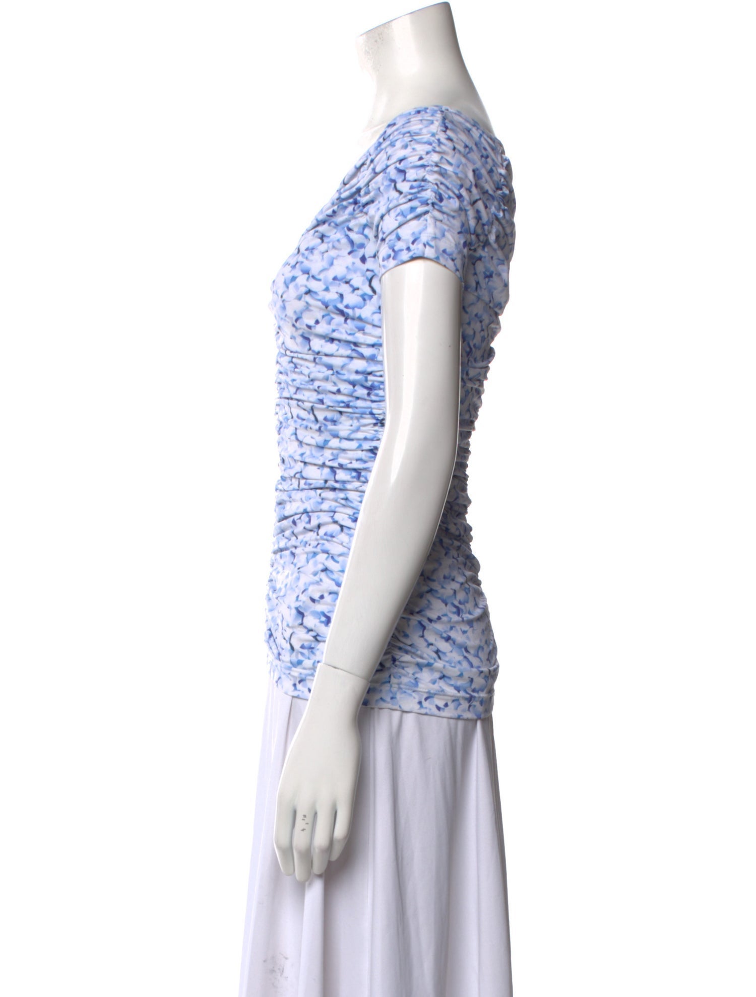 St. John Printed V-Neck T-Shirt