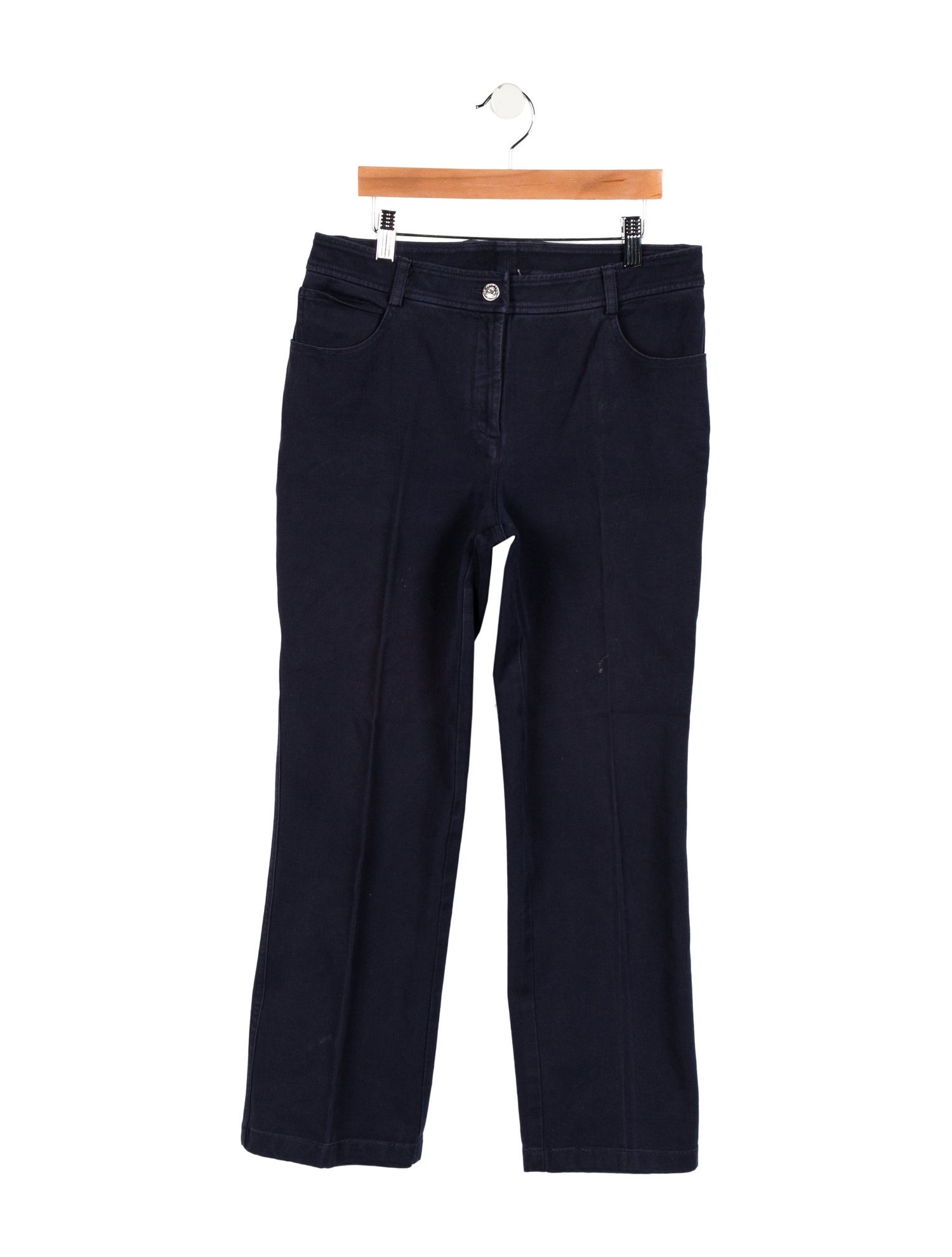 St. John Mid-Rise Wide Leg Jeans