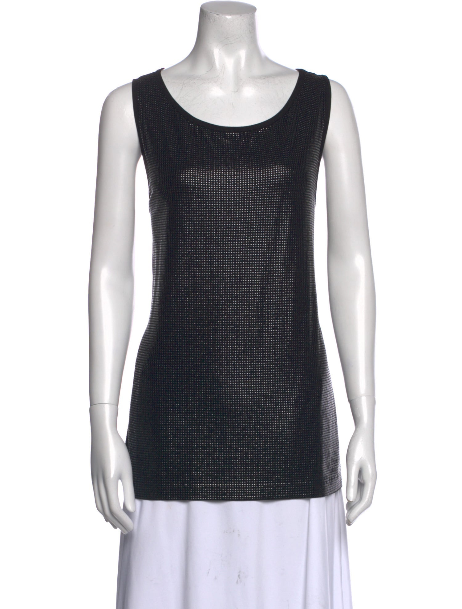 St. John Scoop Neck Sleeveless Top