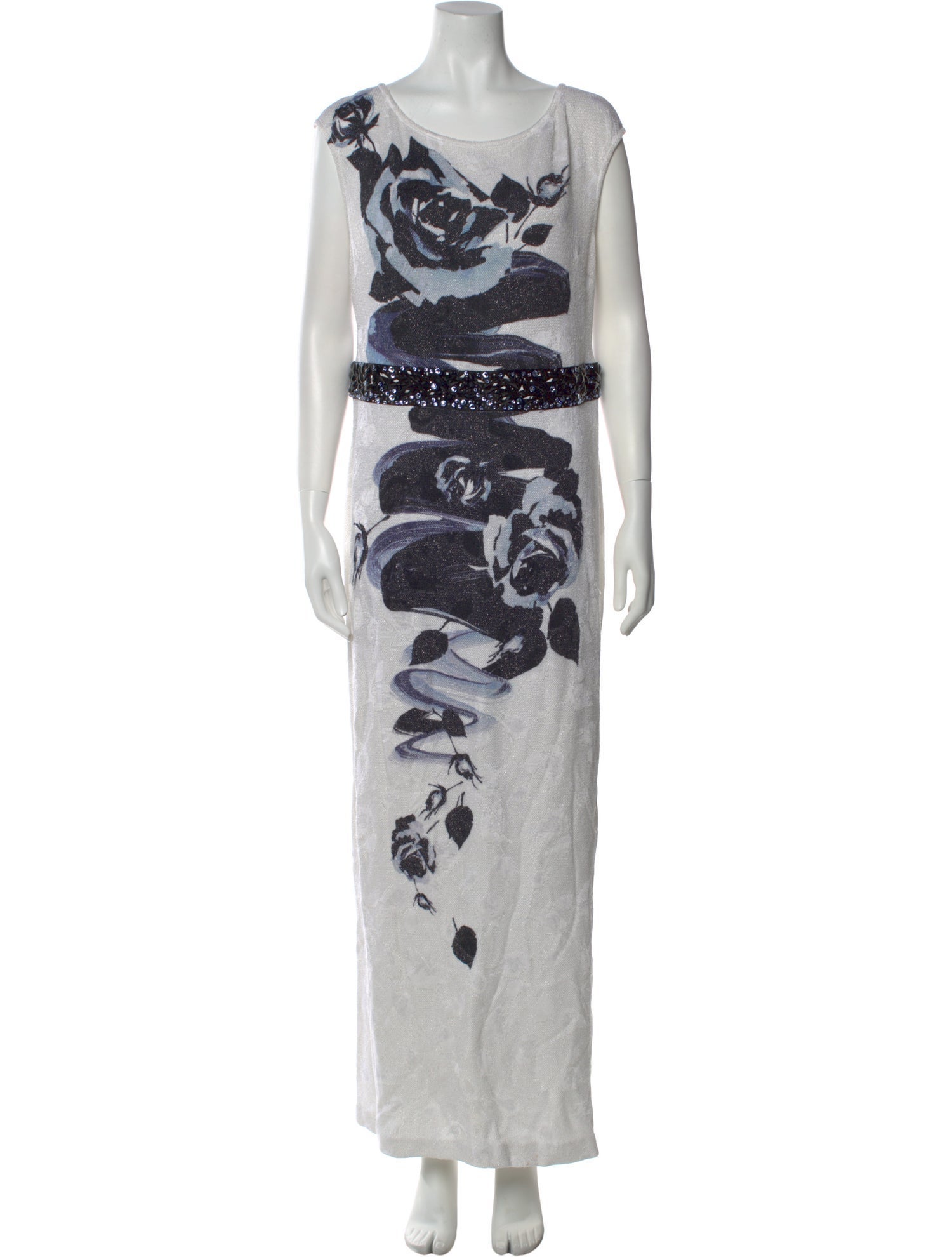 St. John Printed Long Dress