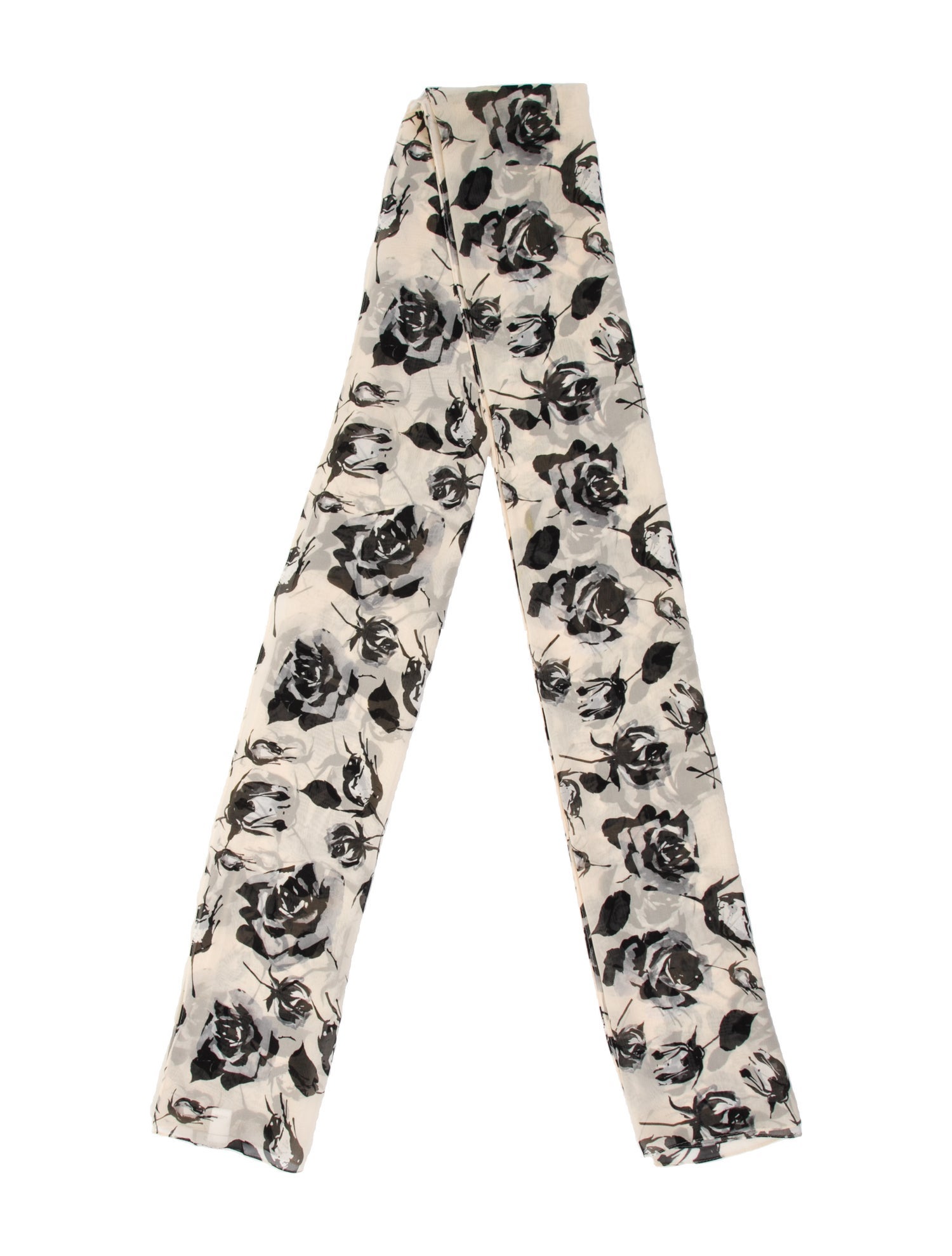 St. John Silk Floral Print Scarf