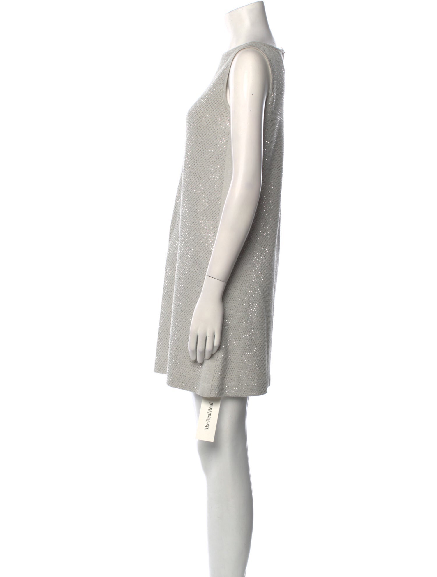 St. John Bateau Neckline Mini Dress