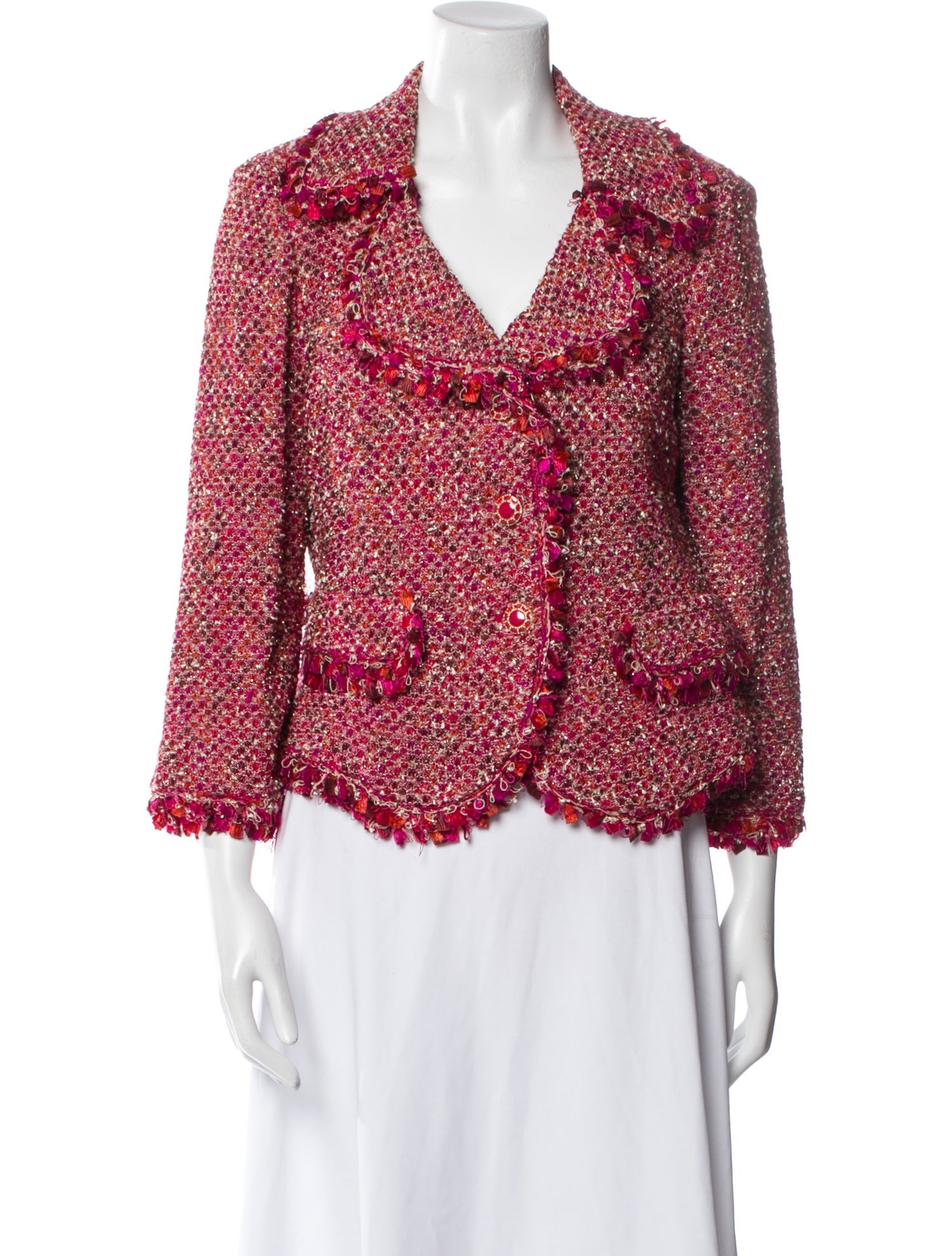 St. John Tweed Pattern Blazer