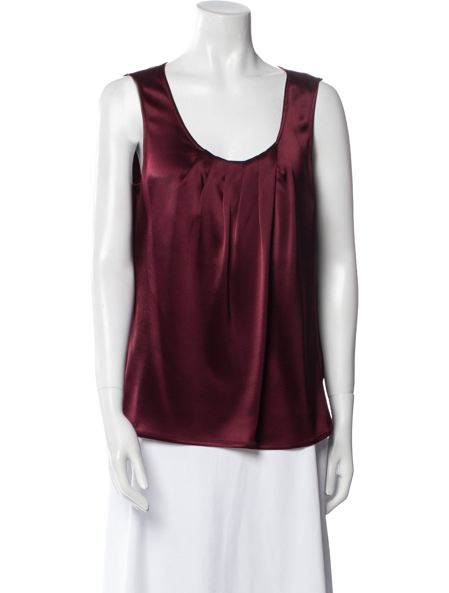 St. John Scoop Neck Sleeveless Top