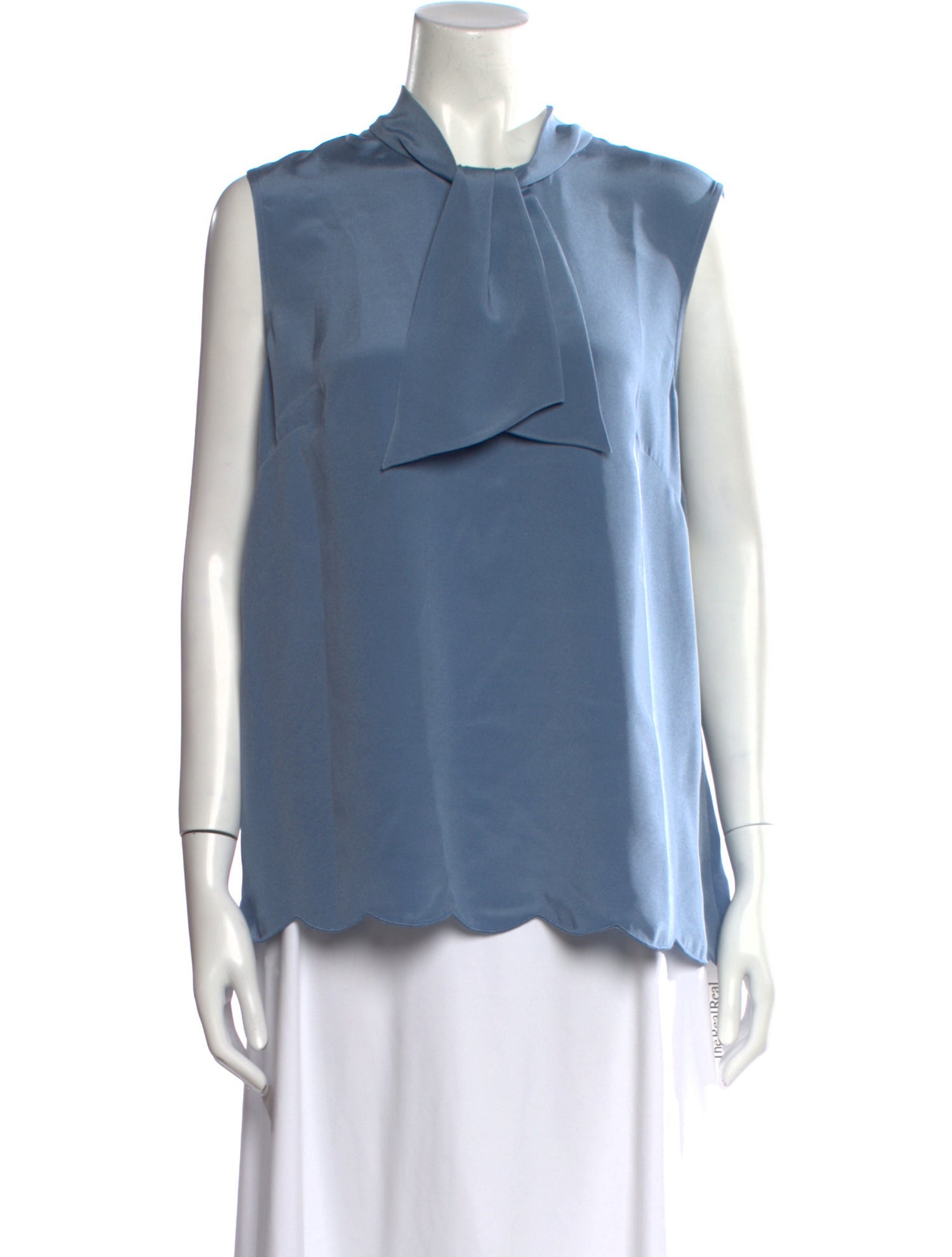 St. John Silk Mock Neck Blouse
