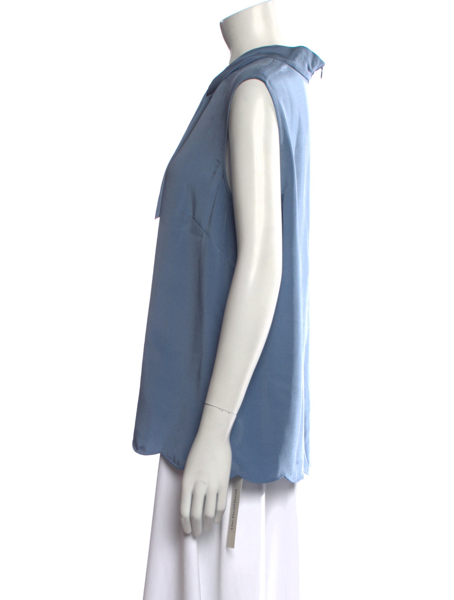 St. John Silk Mock Neck Blouse