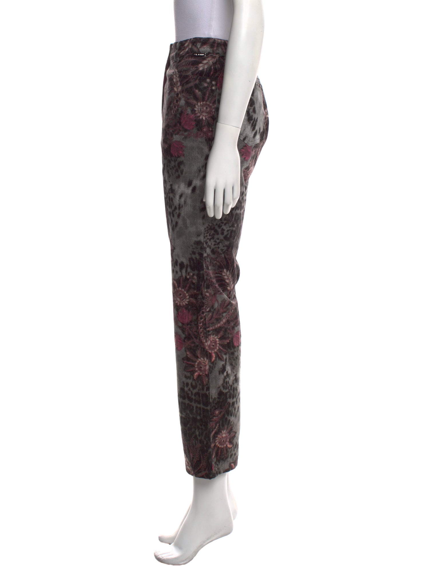 St. John Floral Print Straight Leg Pants