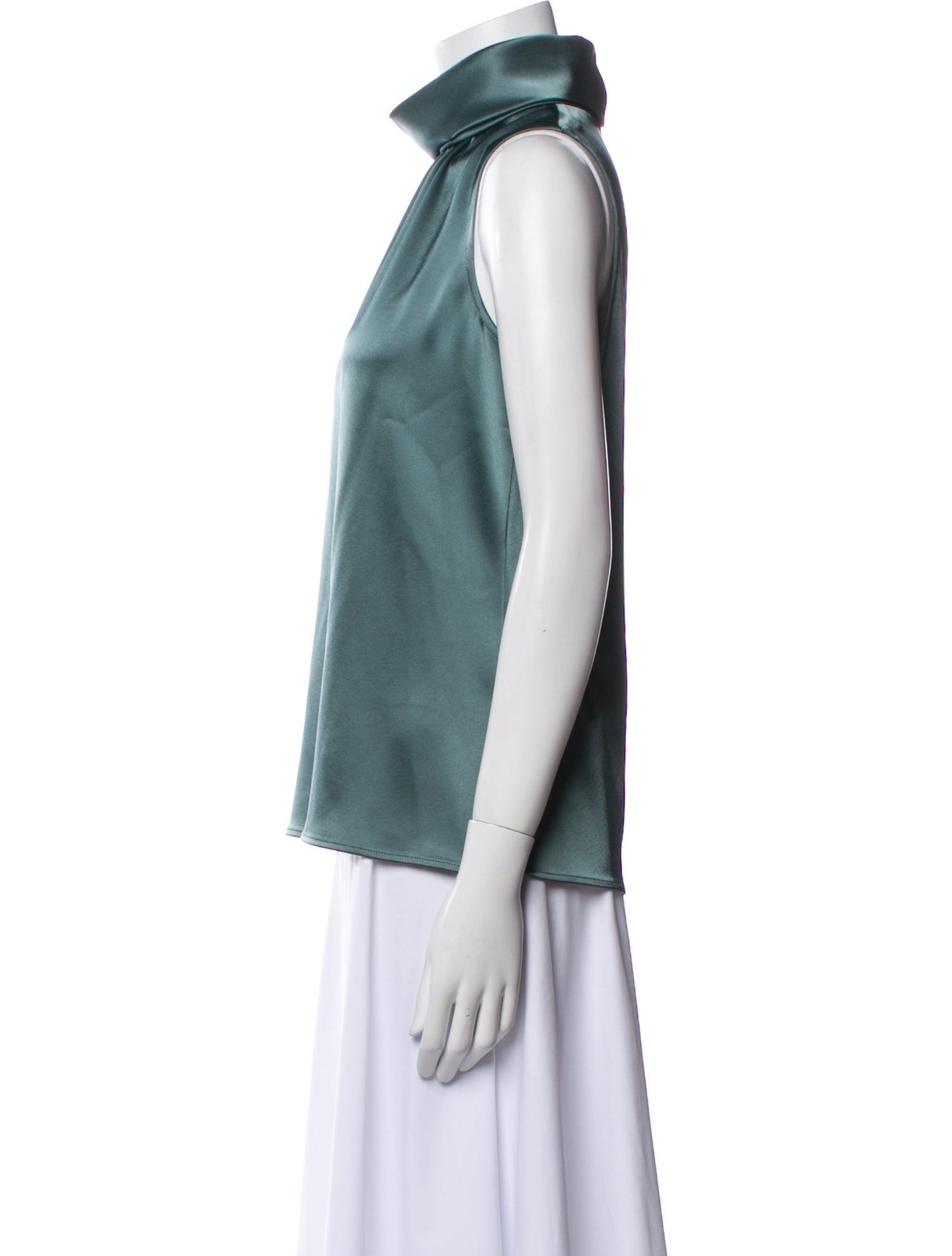 St. John Mock Neck Sleeveless Blouse w/ Tags