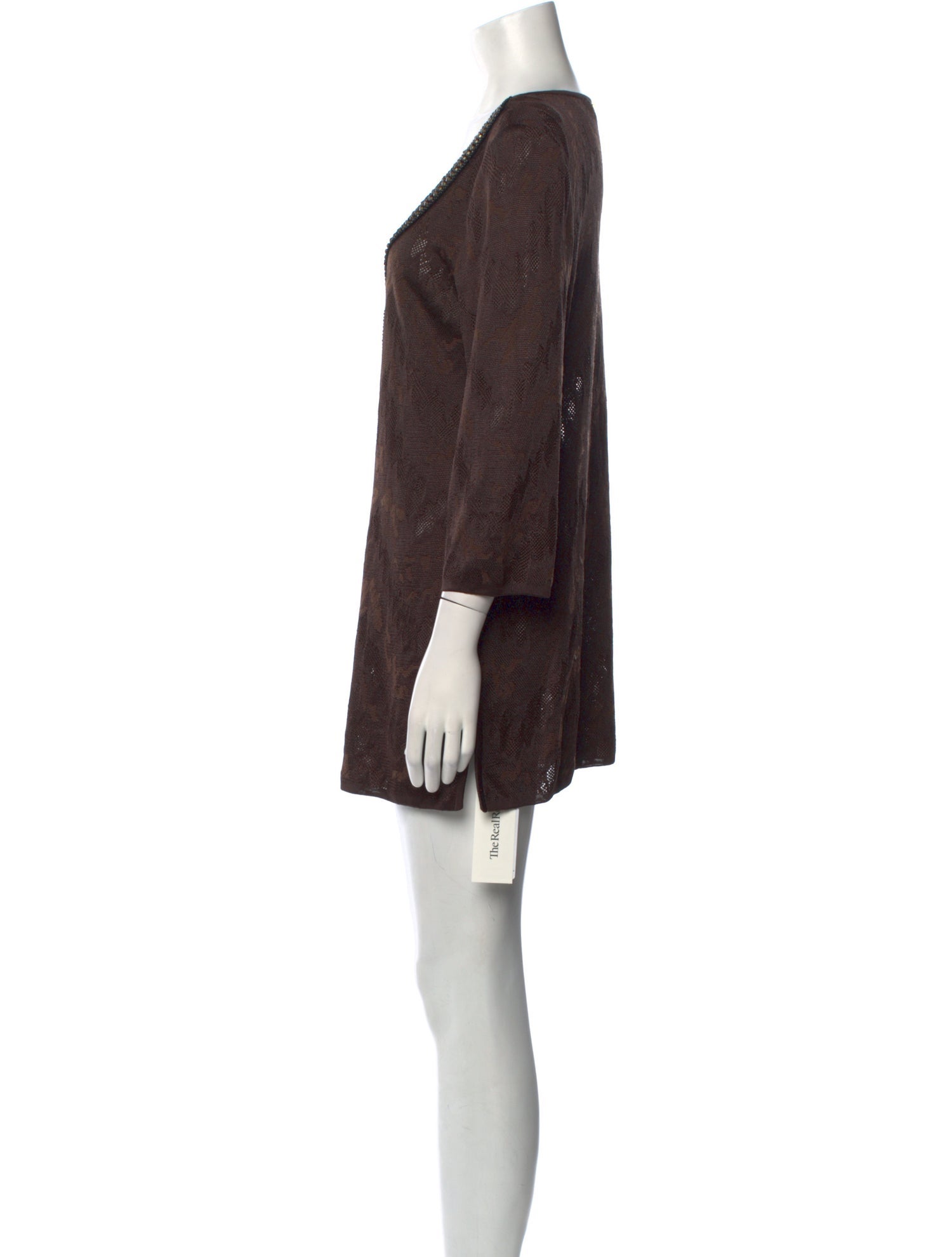 St. John V-Neck Mini Dress