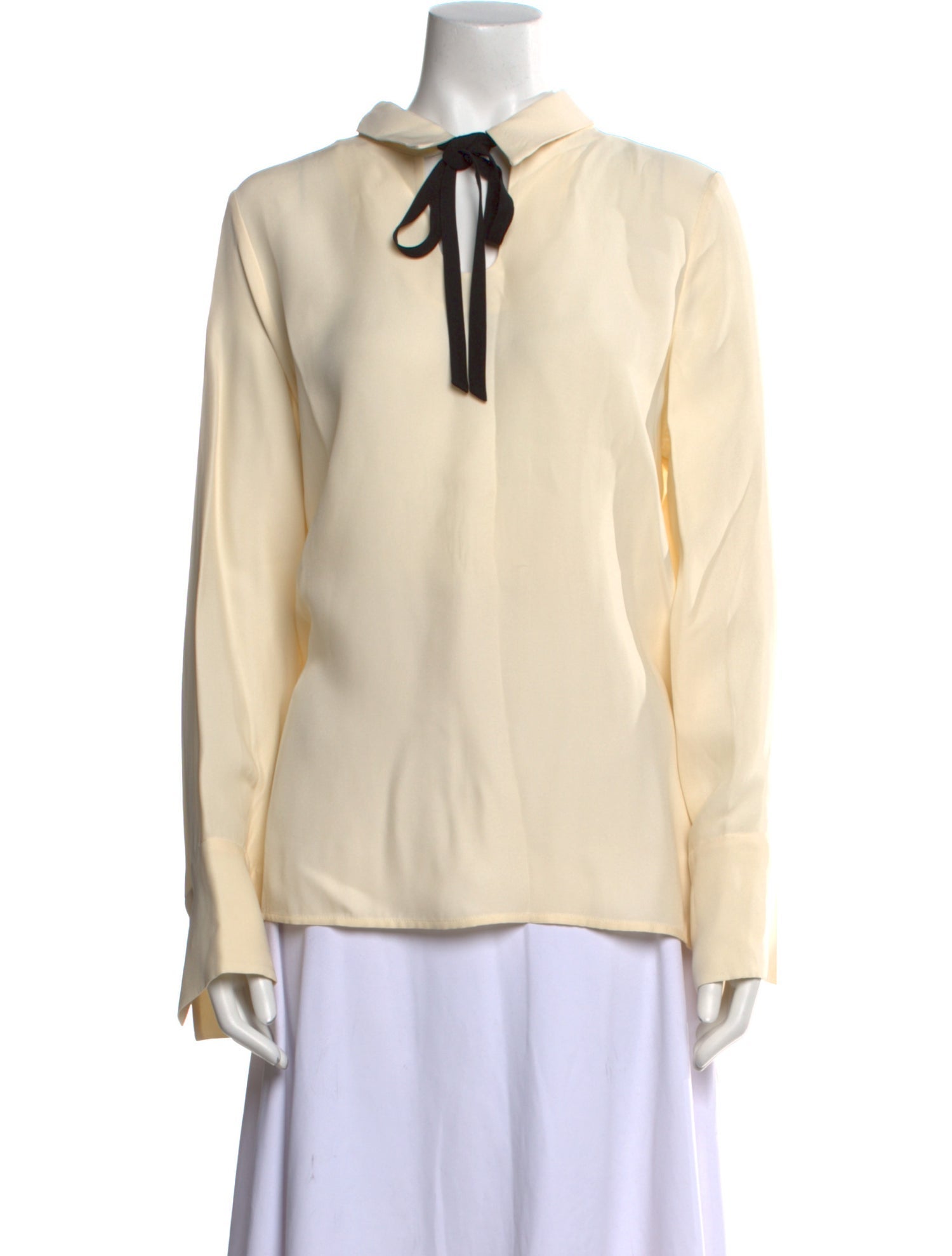 St. John Silk V-Neck Blouse