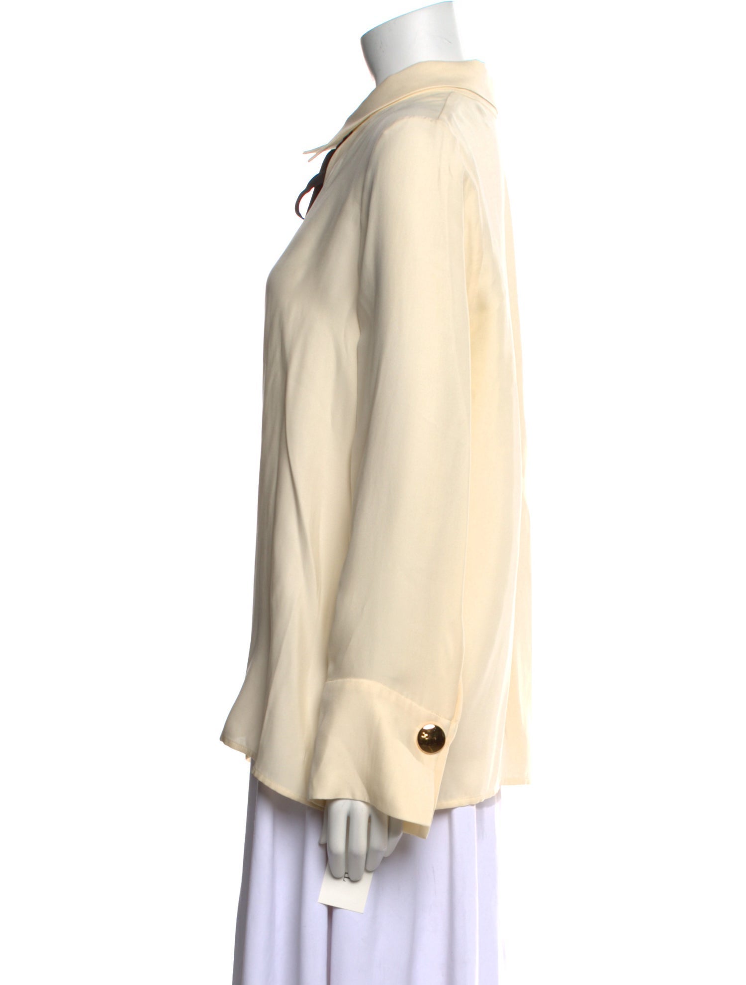 St. John Silk V-Neck Blouse