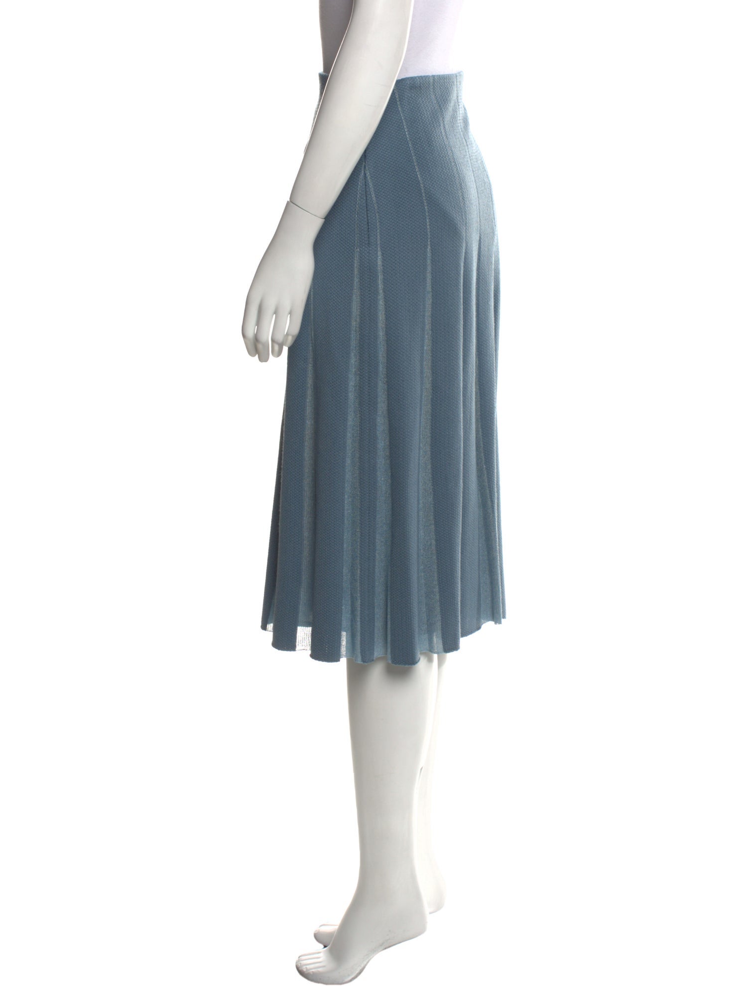 St. John Pleated Accents Knee-Length Skirt w/ Tags