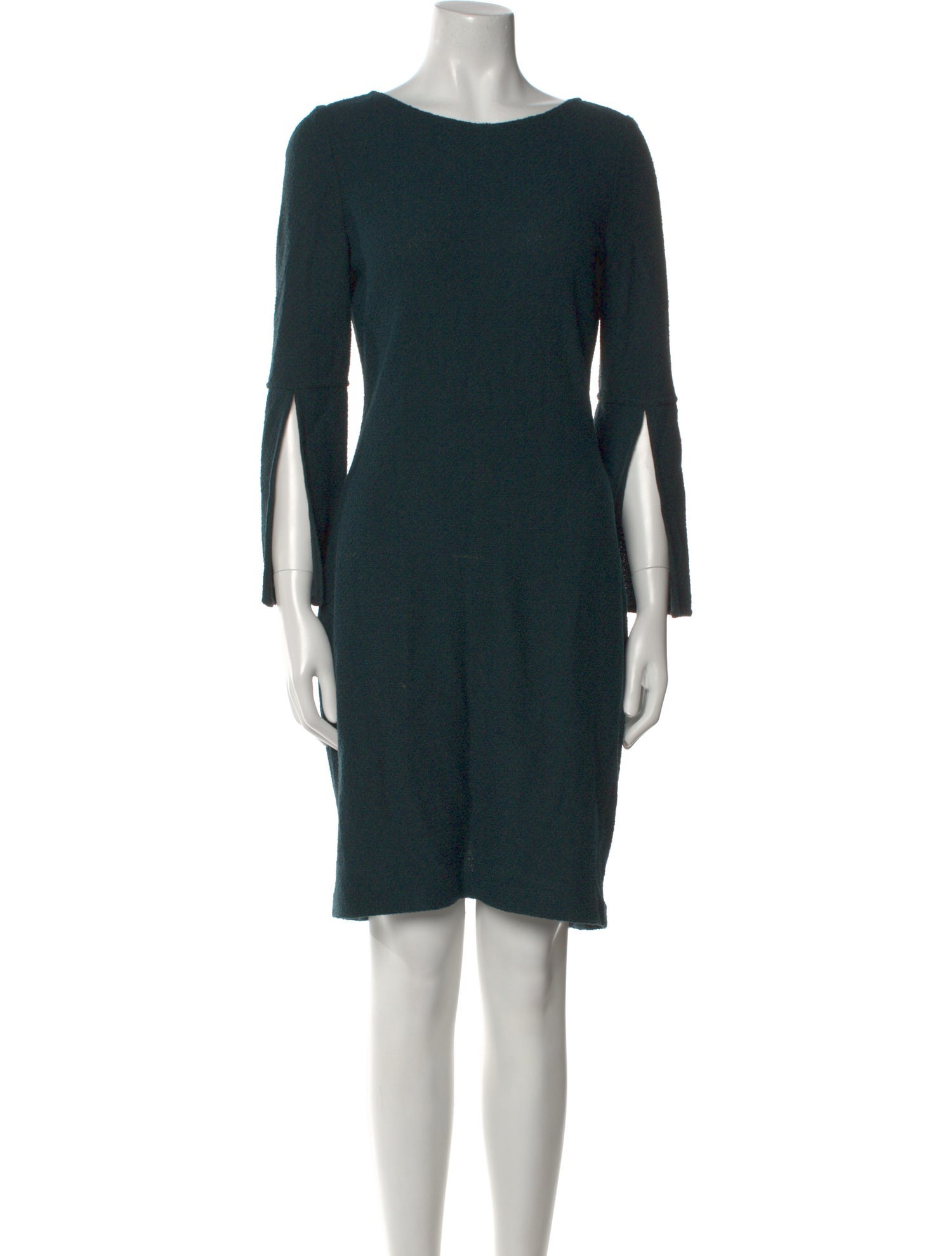 St. John Bateau Neckline Knee-Length Dress