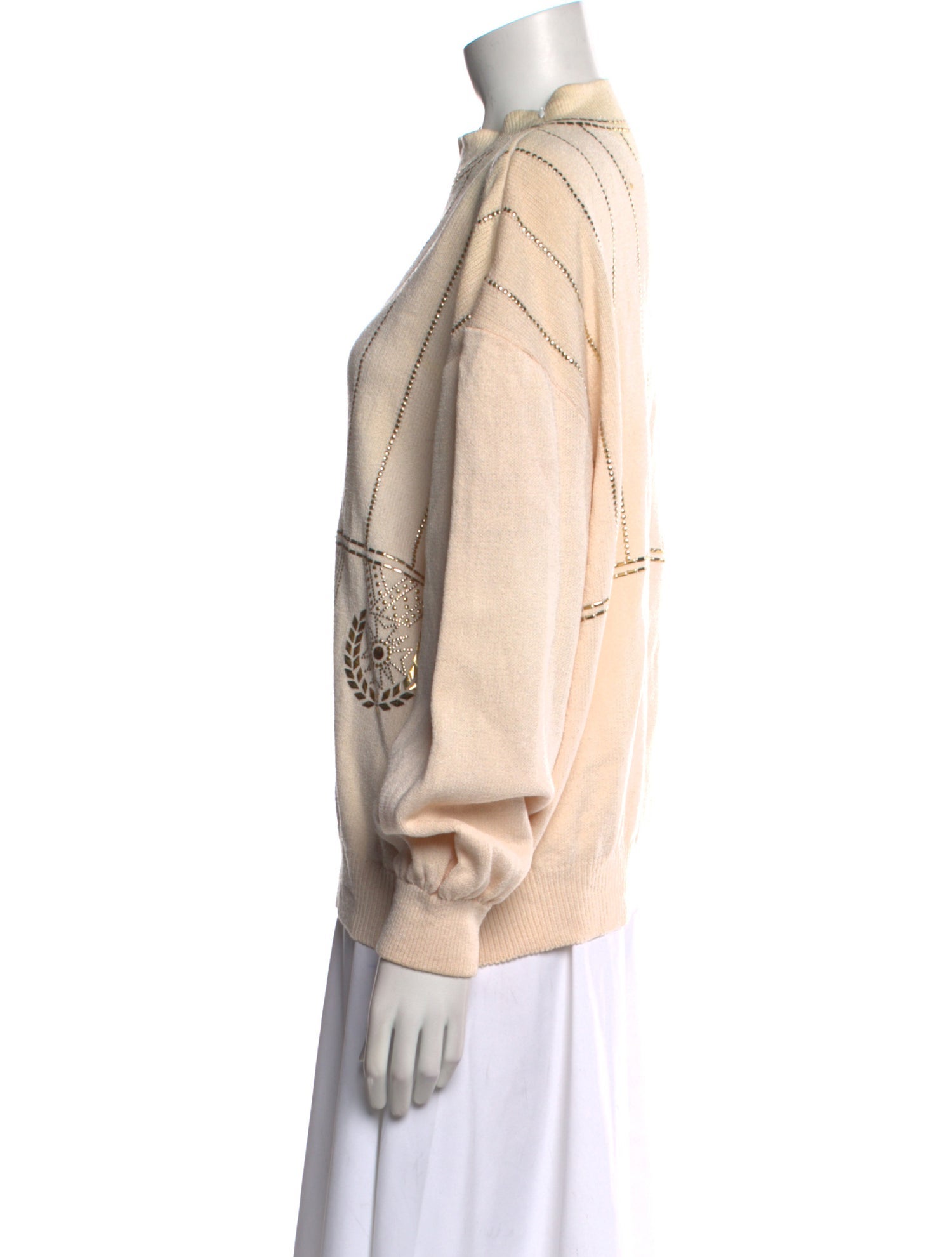 St. John Sport Mock Neck Long Sleeve Sweatshirt