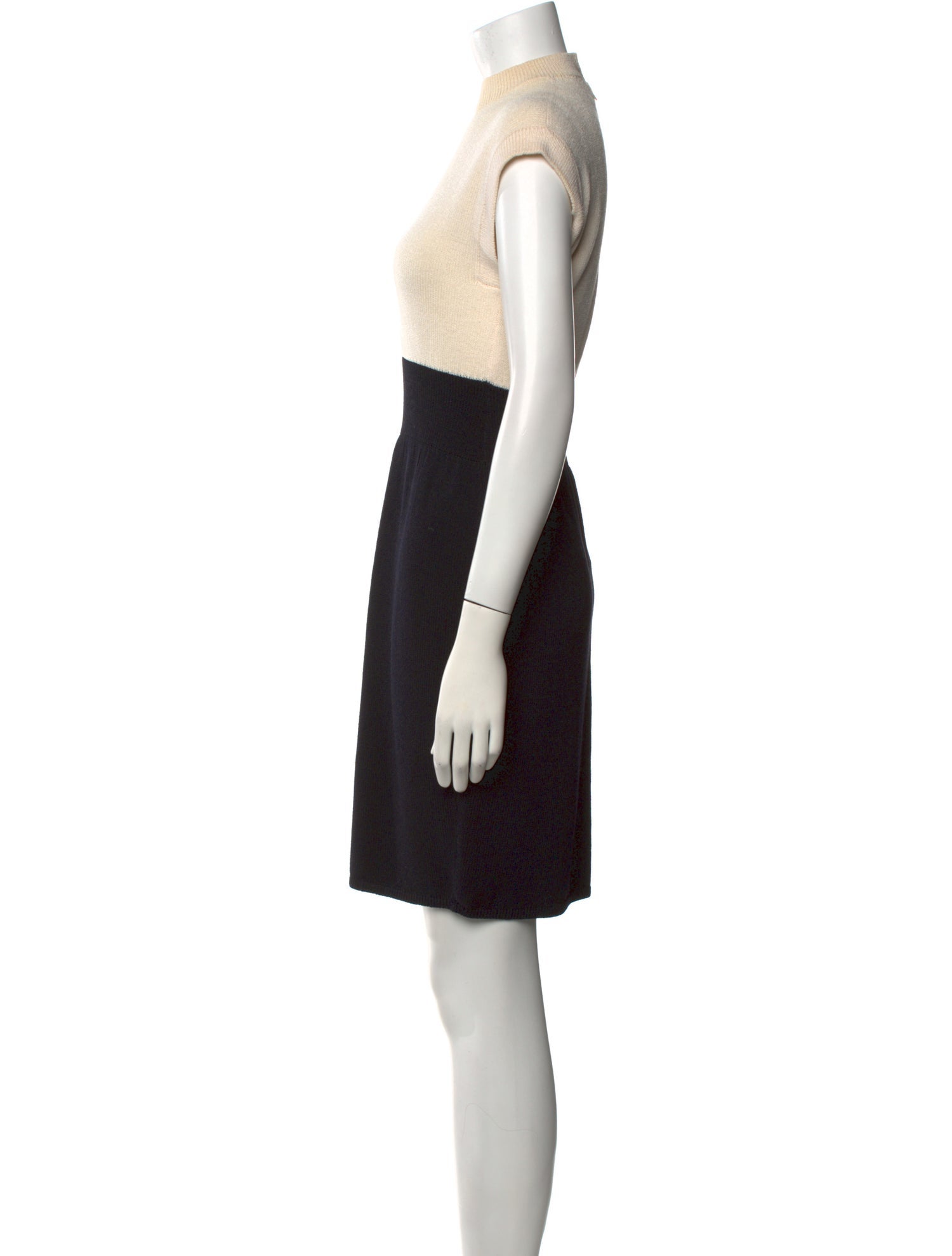 St. John Colorblock Pattern Mini Dress