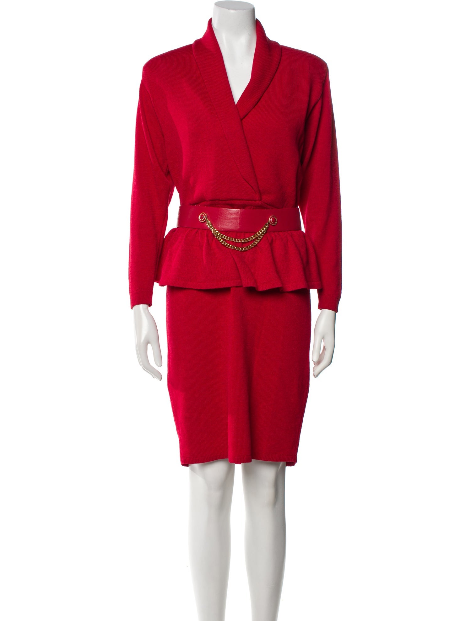 St. John Crystal Embellishments Dress Set