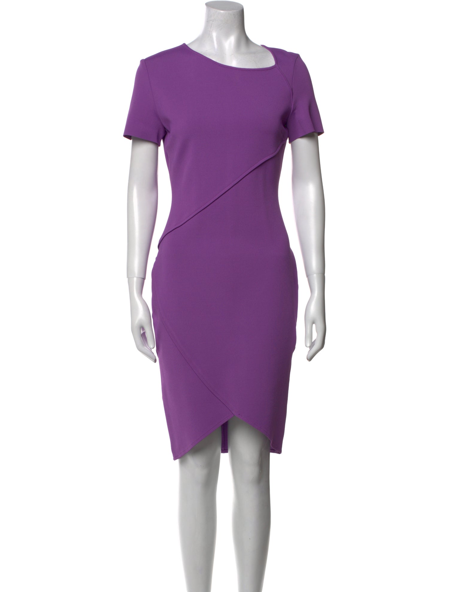 St. John Bateau Neckline Knee-Length Dress
