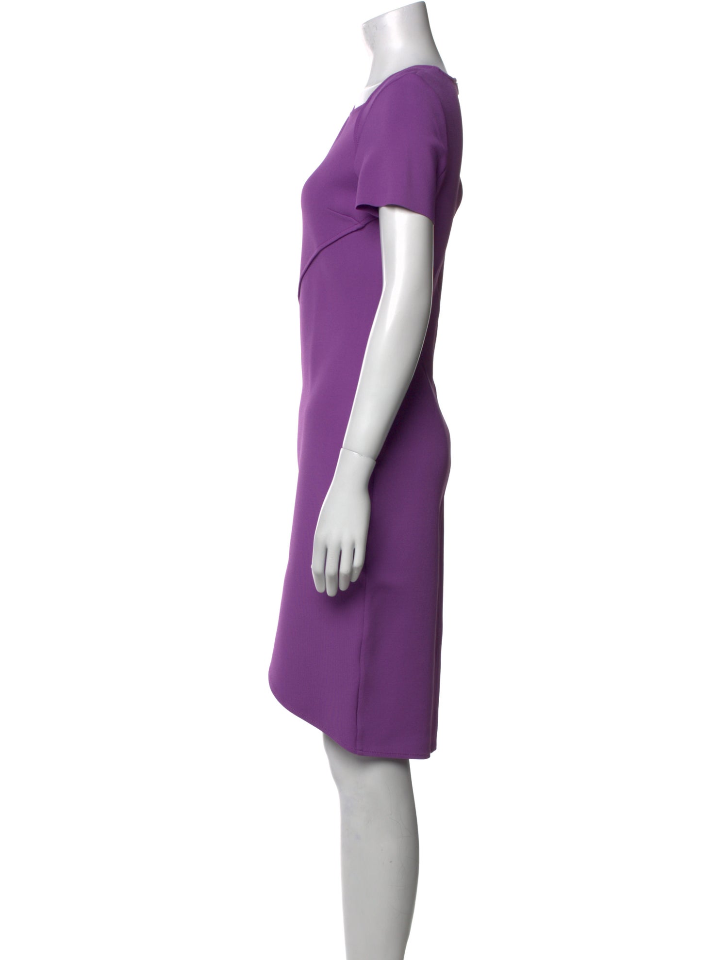 St. John Bateau Neckline Knee-Length Dress