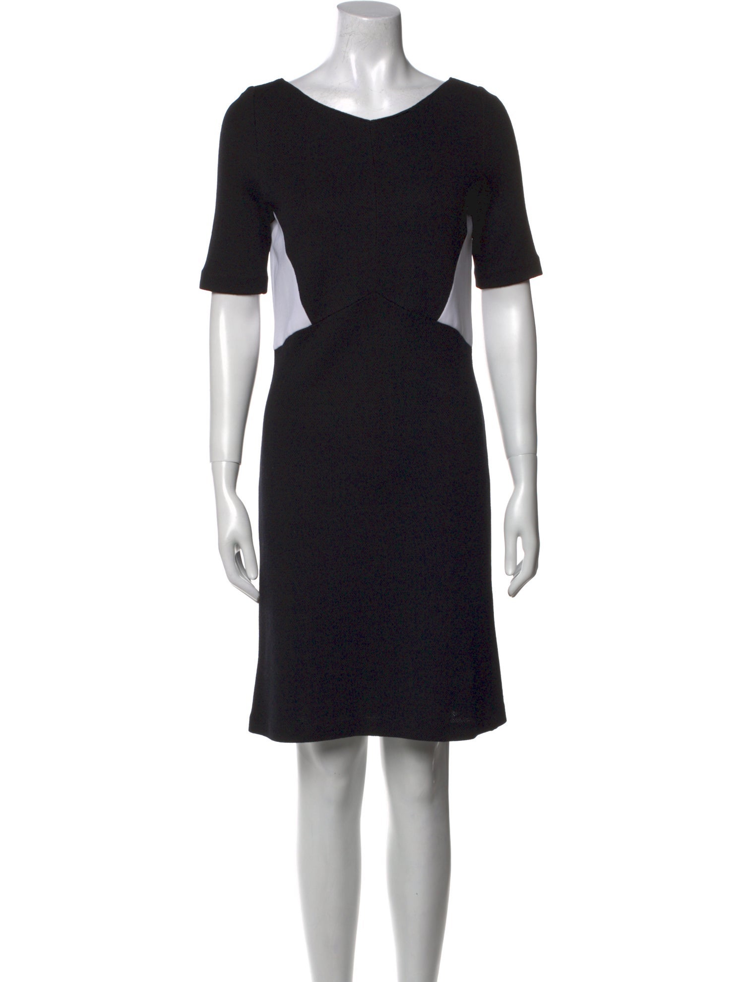 St. John Scoop Neck Knee-Length Dress