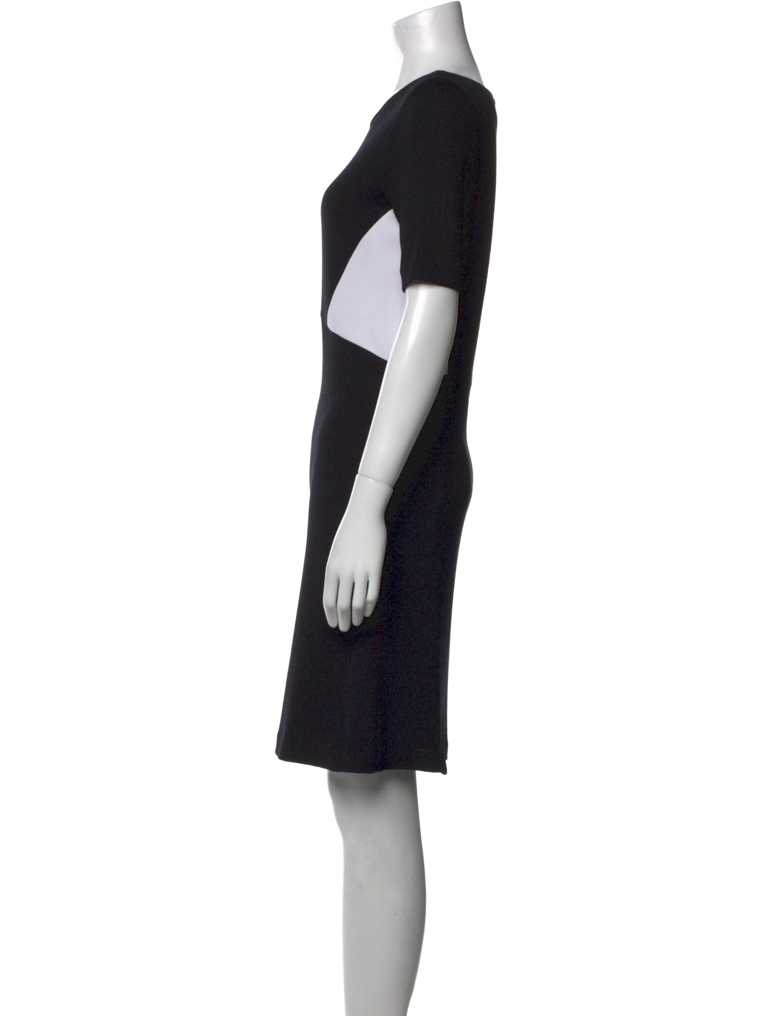 St. John Scoop Neck Knee-Length Dress