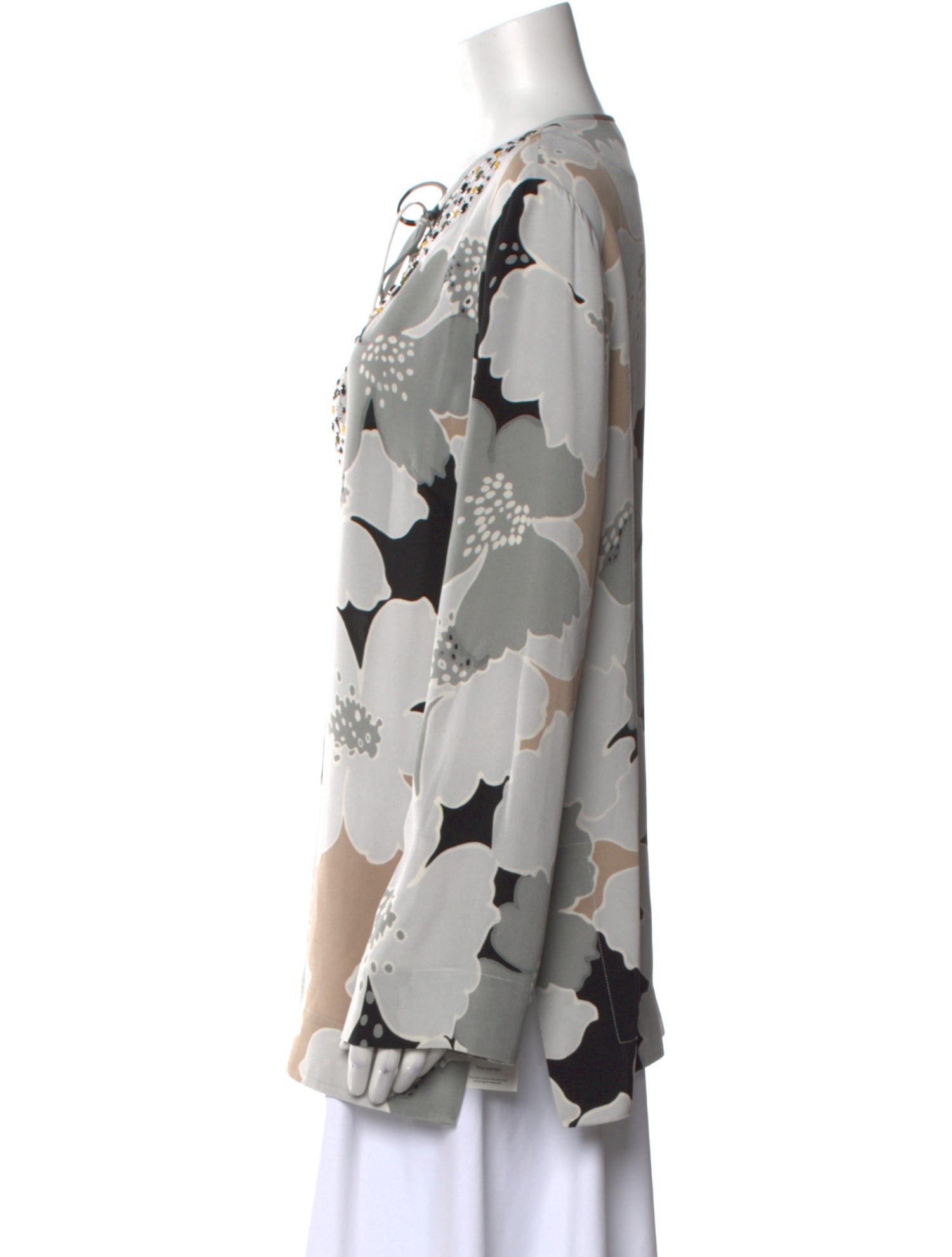 St. John Silk Floral Print Tunic