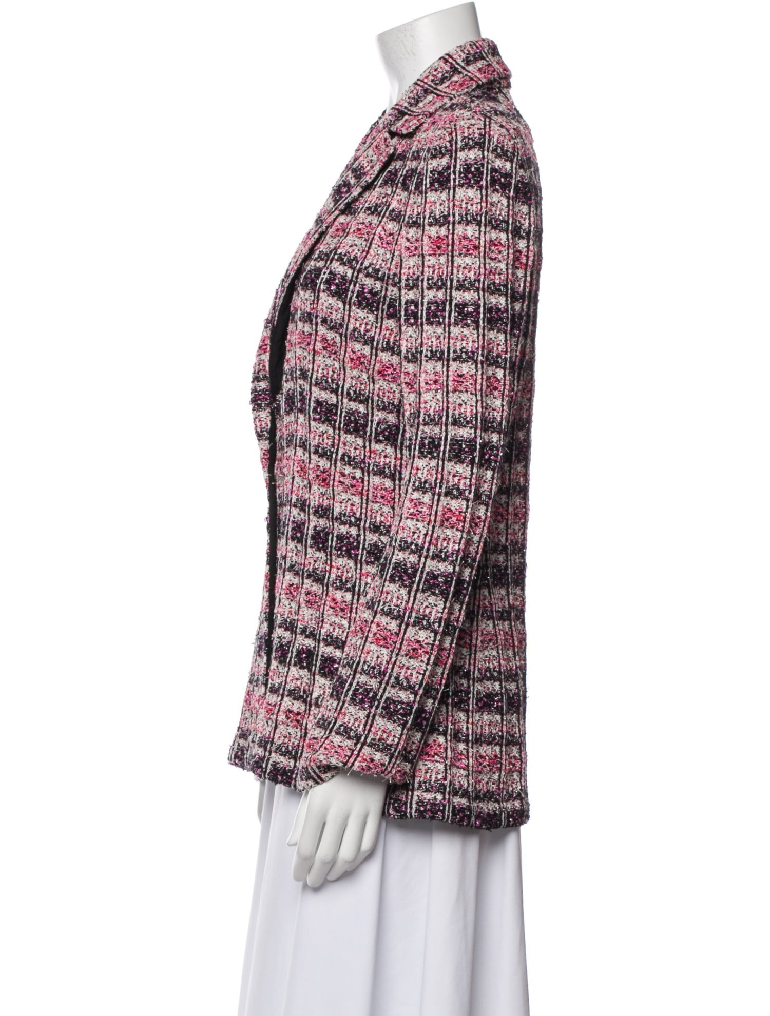 St. John Plaid Print Blazer