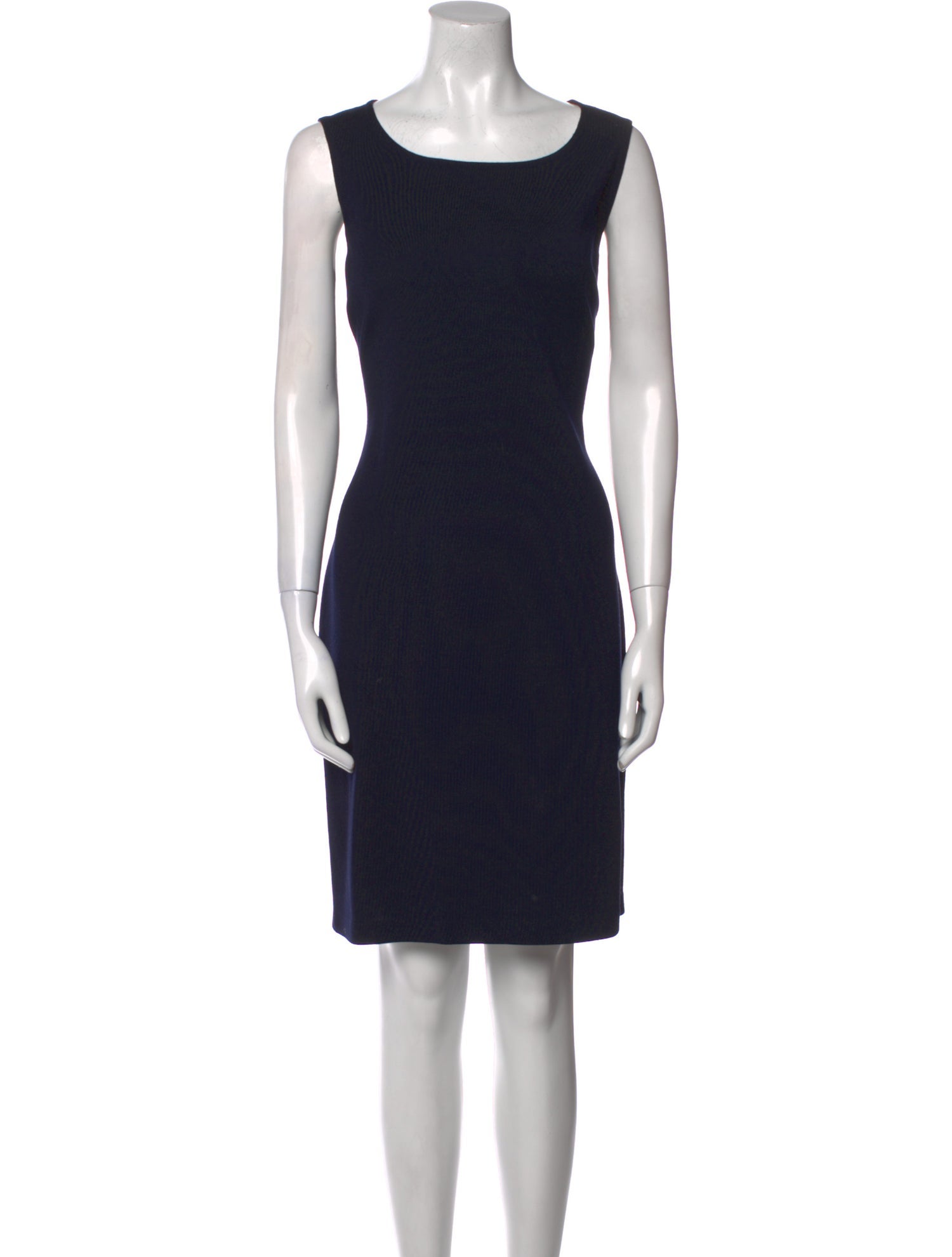 St. John Scoop Neck Knee-Length Dress