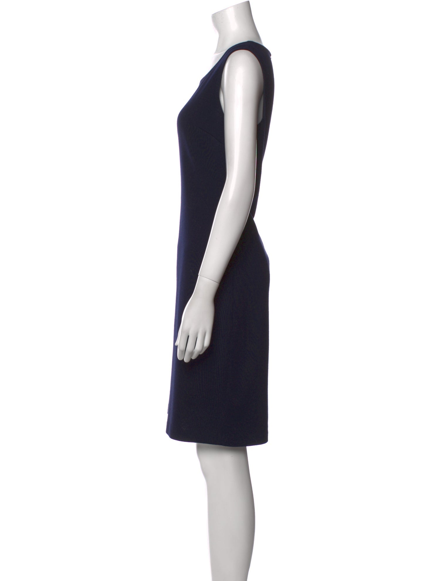 St. John Scoop Neck Knee-Length Dress