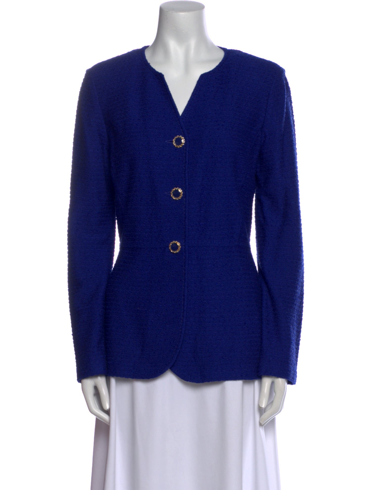 St. John V-Neck Long Sleeve Blouse